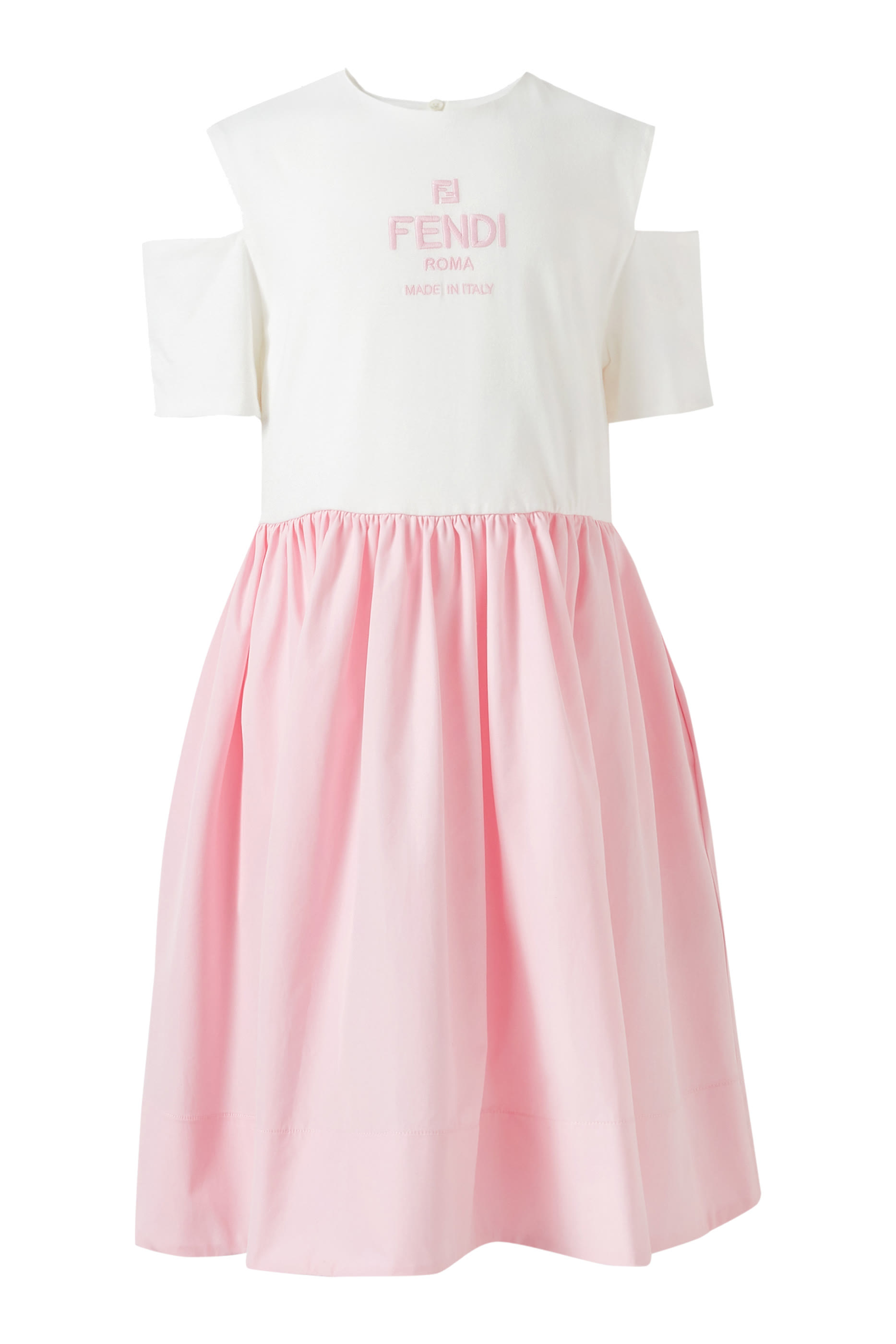 Kids Cold Shoulder Logo Dress