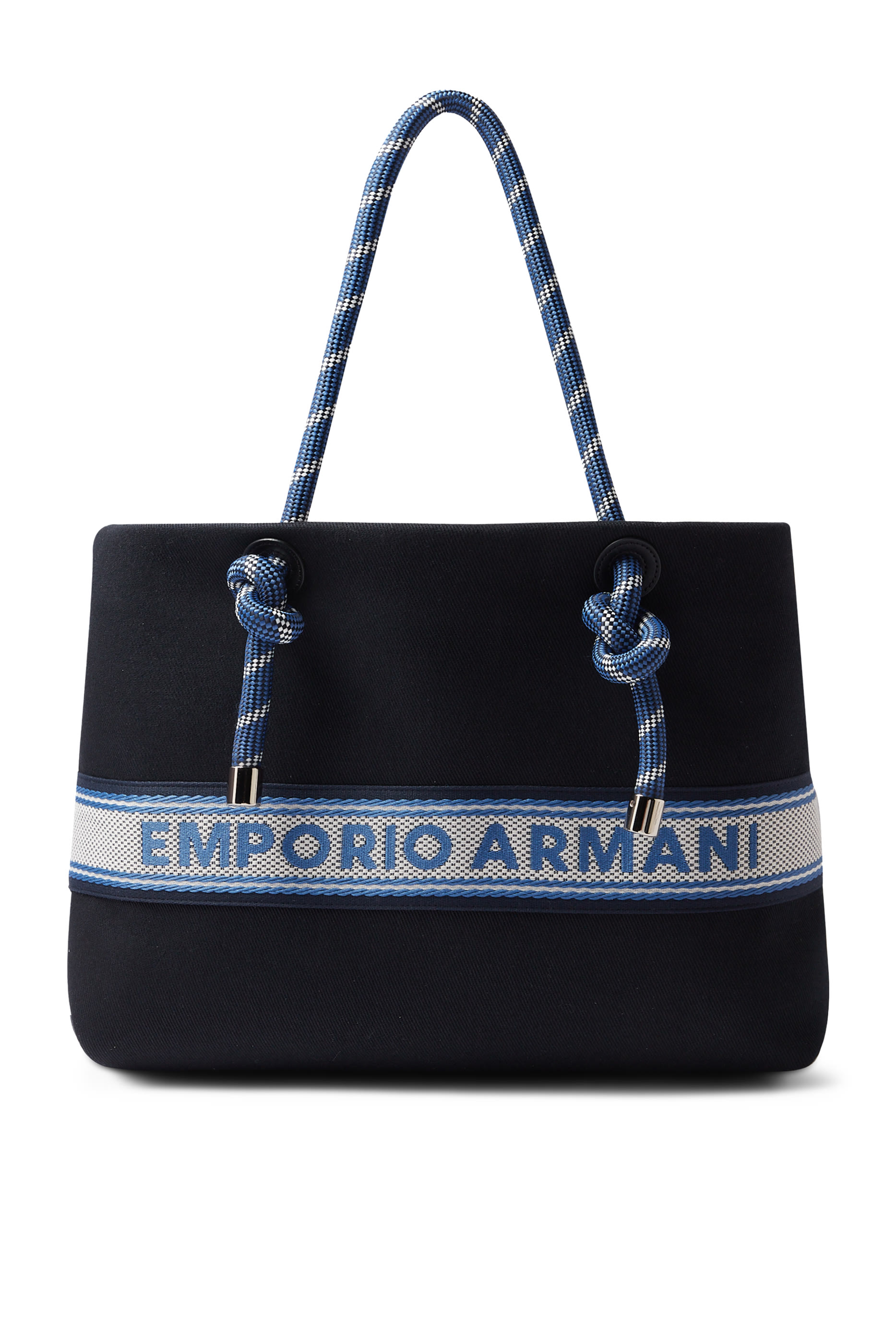 MyEA Logo-Tape Shopping Tote Bag