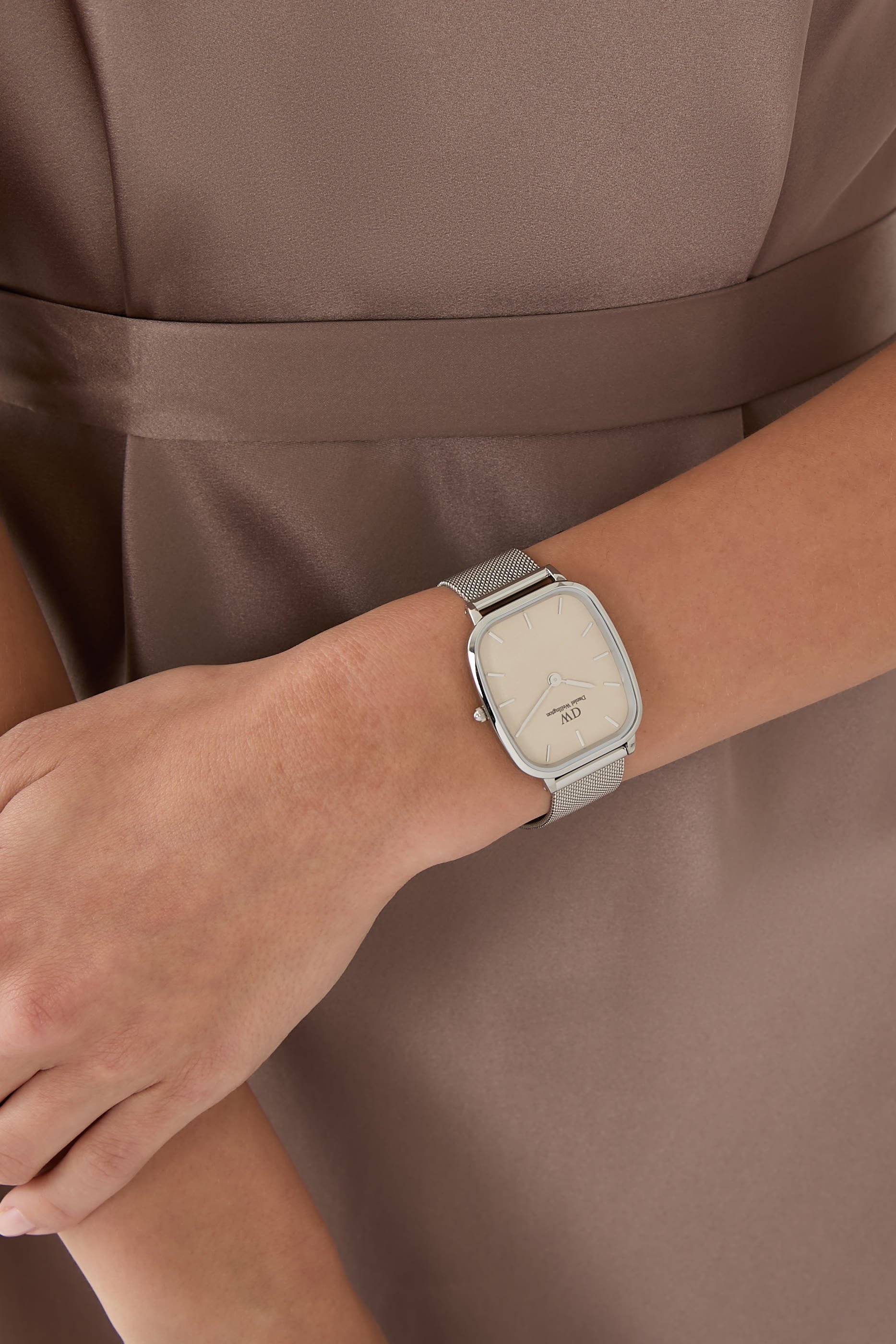 Marlon Sterling Linen Dial Watch