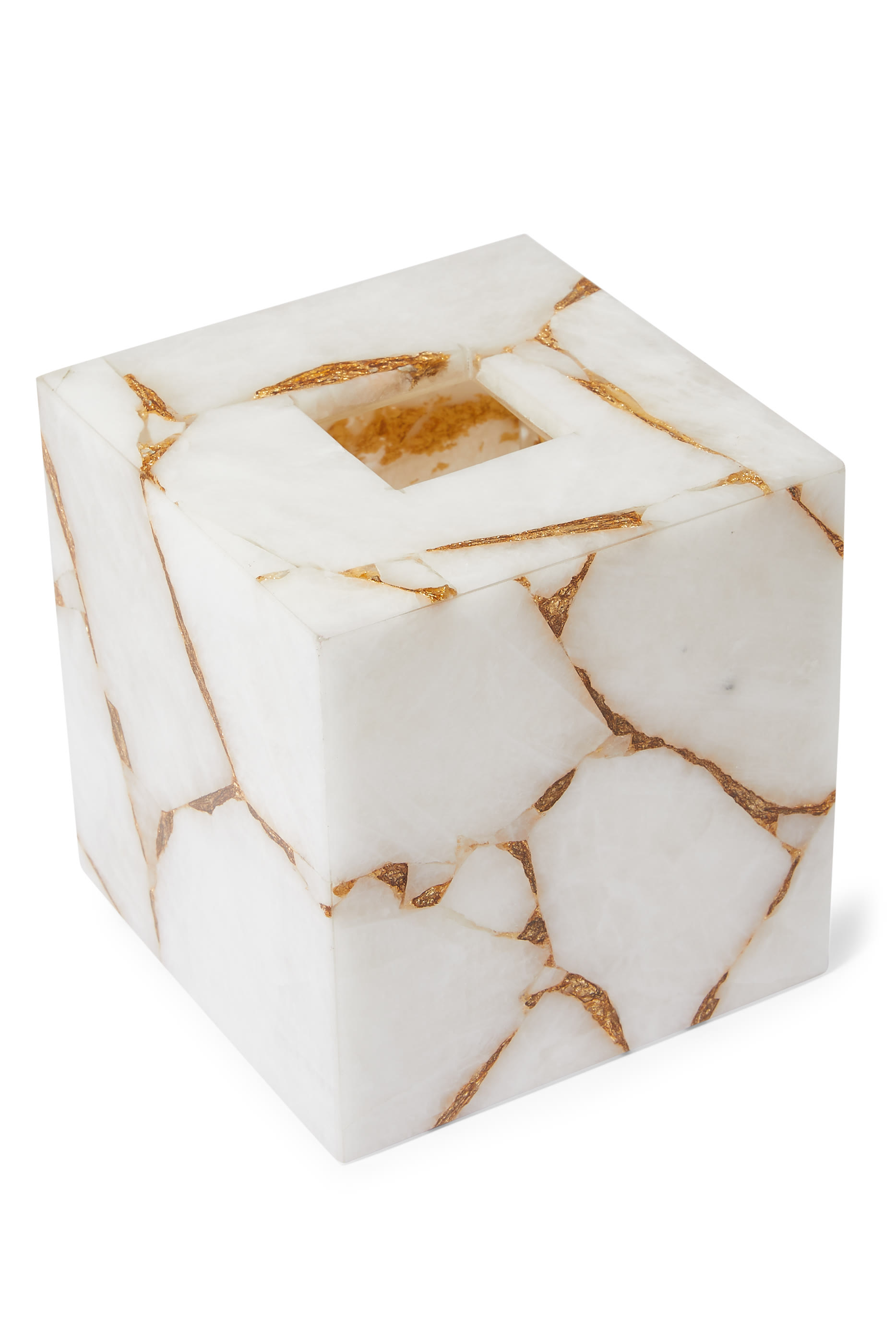 Taj Milk Quartz Tissue Holder