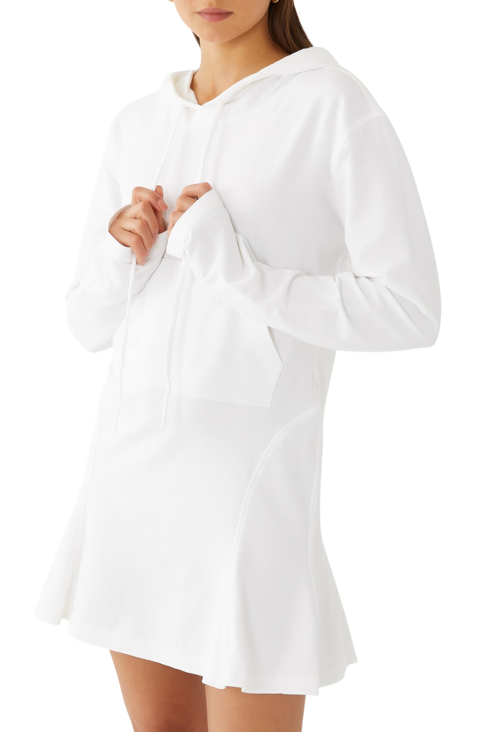 Hooded Fishtail Mini Dress