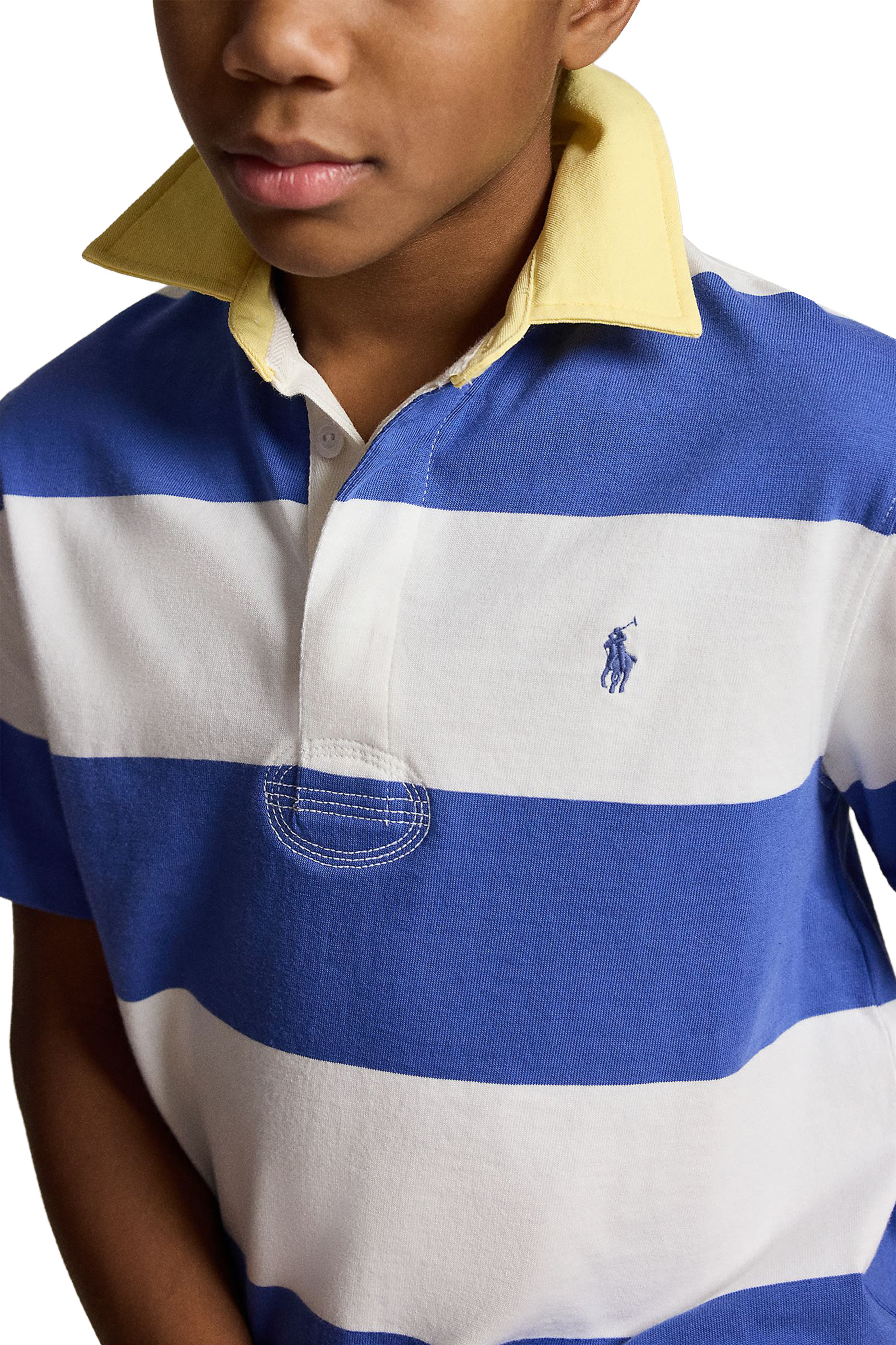 Kids Striped Jersey Rugby Pullover