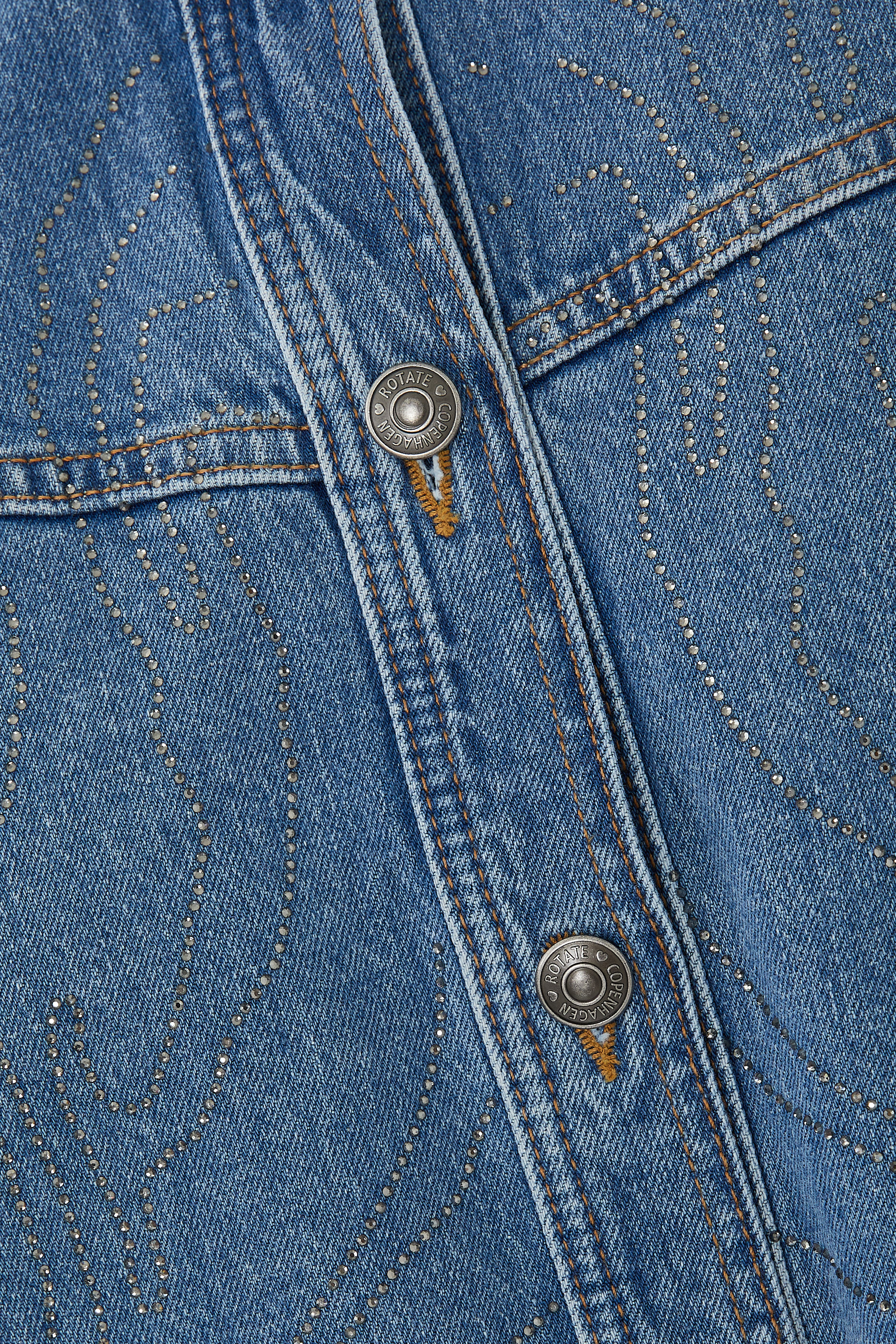 Anni Rhinestone Embellished Denim Shirt