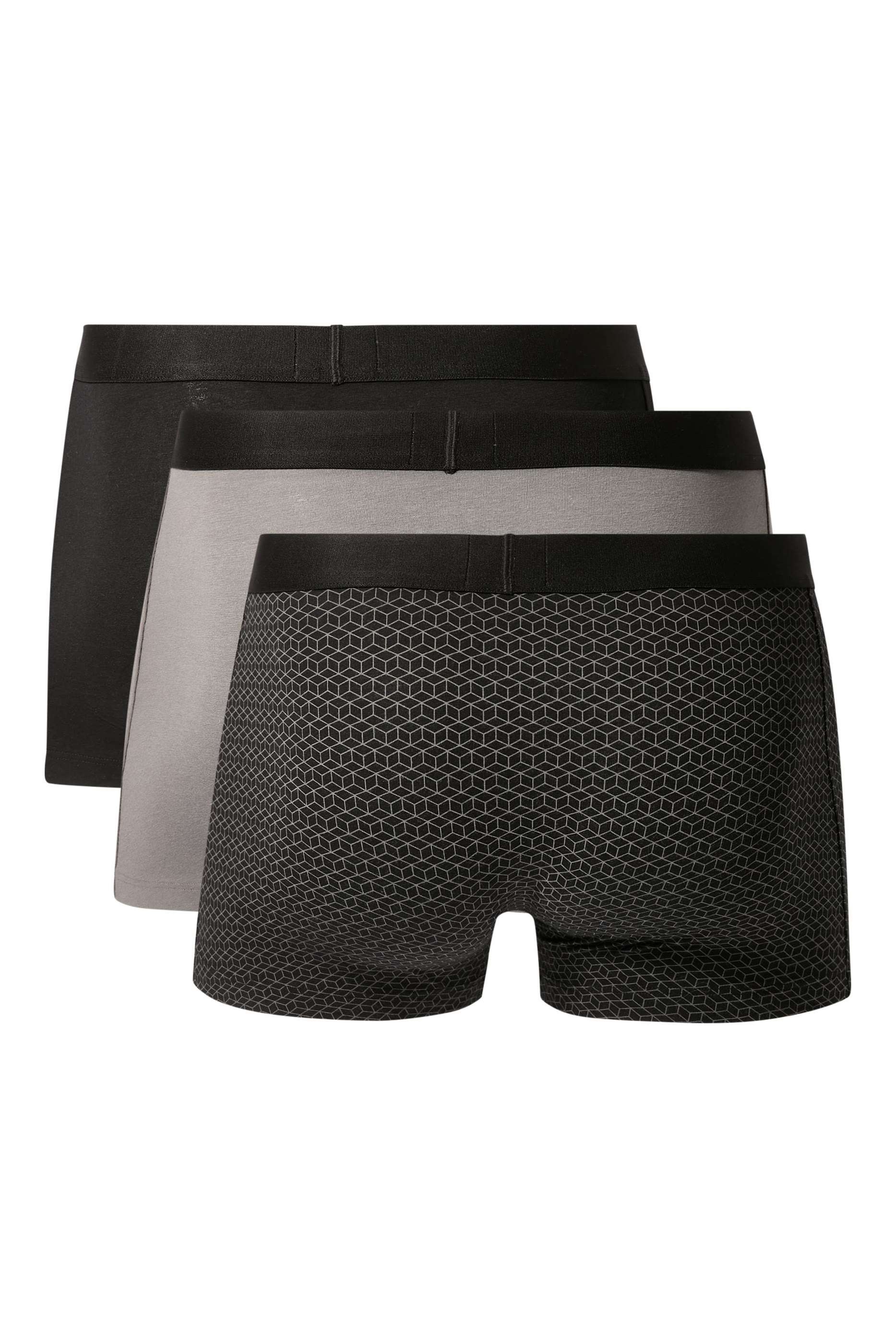 Stretch-Cotton Trunks with Logos, Set of 3