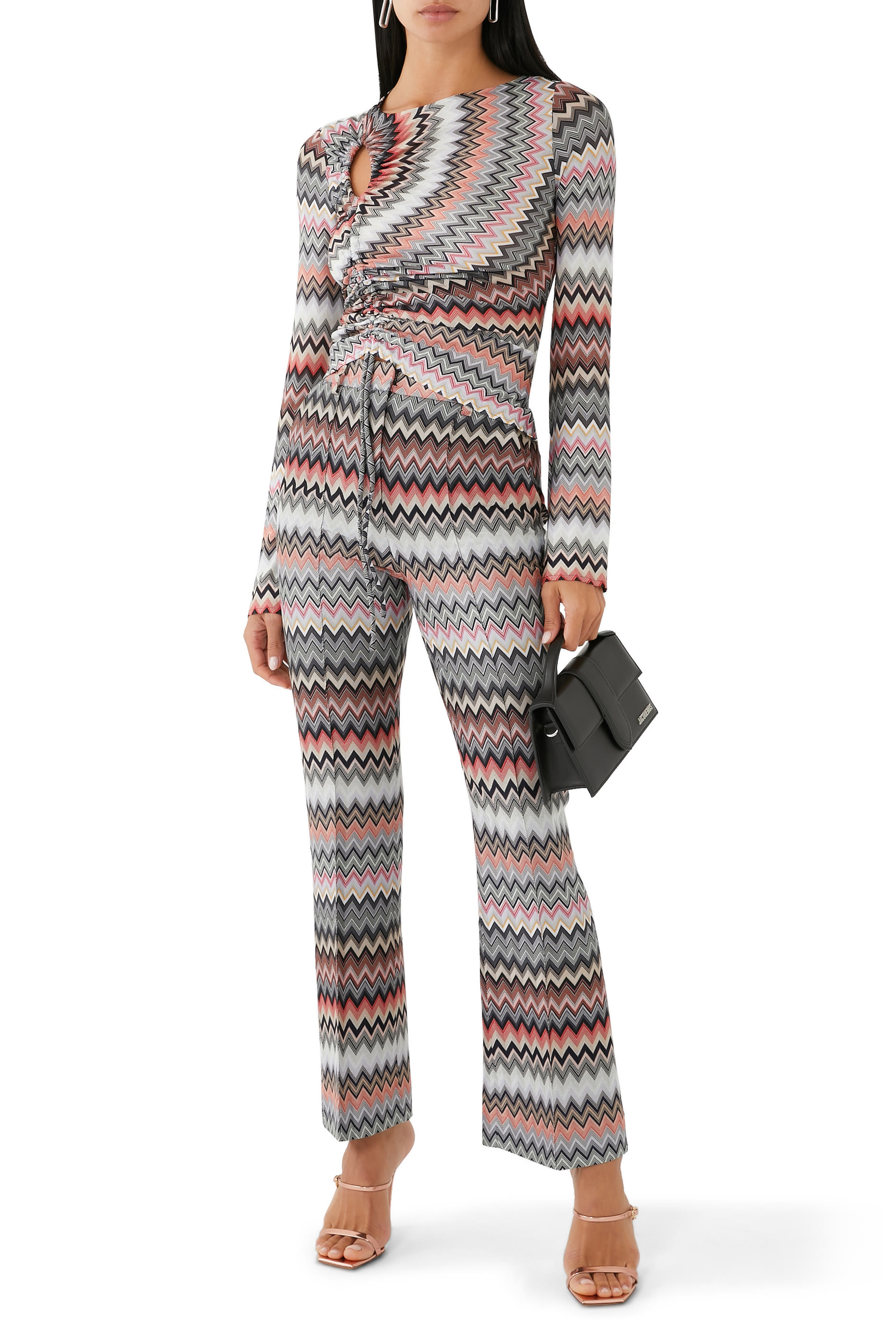 Zig Zag Cut Out Raschel Top