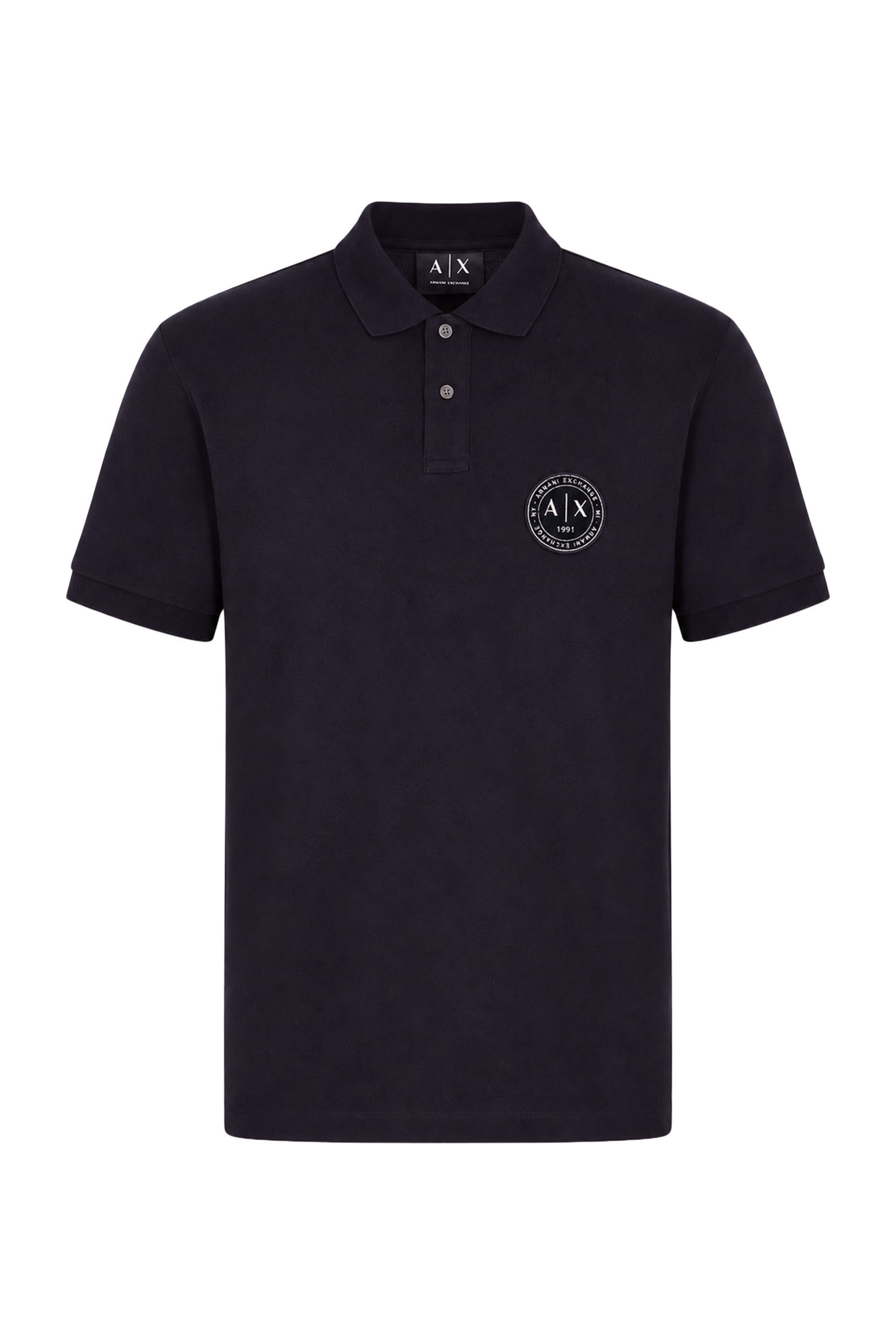 AX Logo Rib Details Polo Shirt
