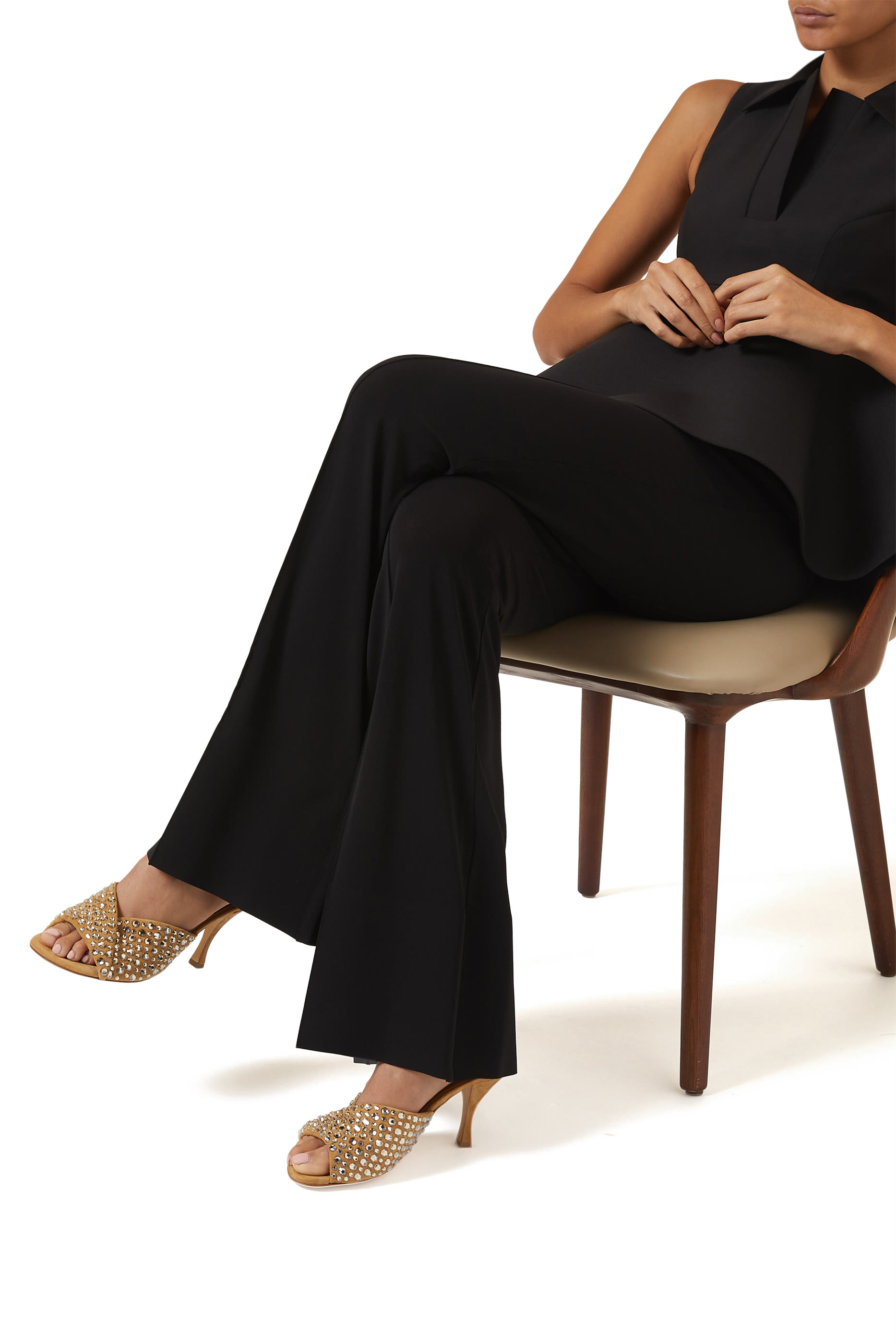 Blink 80 Rhinestone & Suede Mules