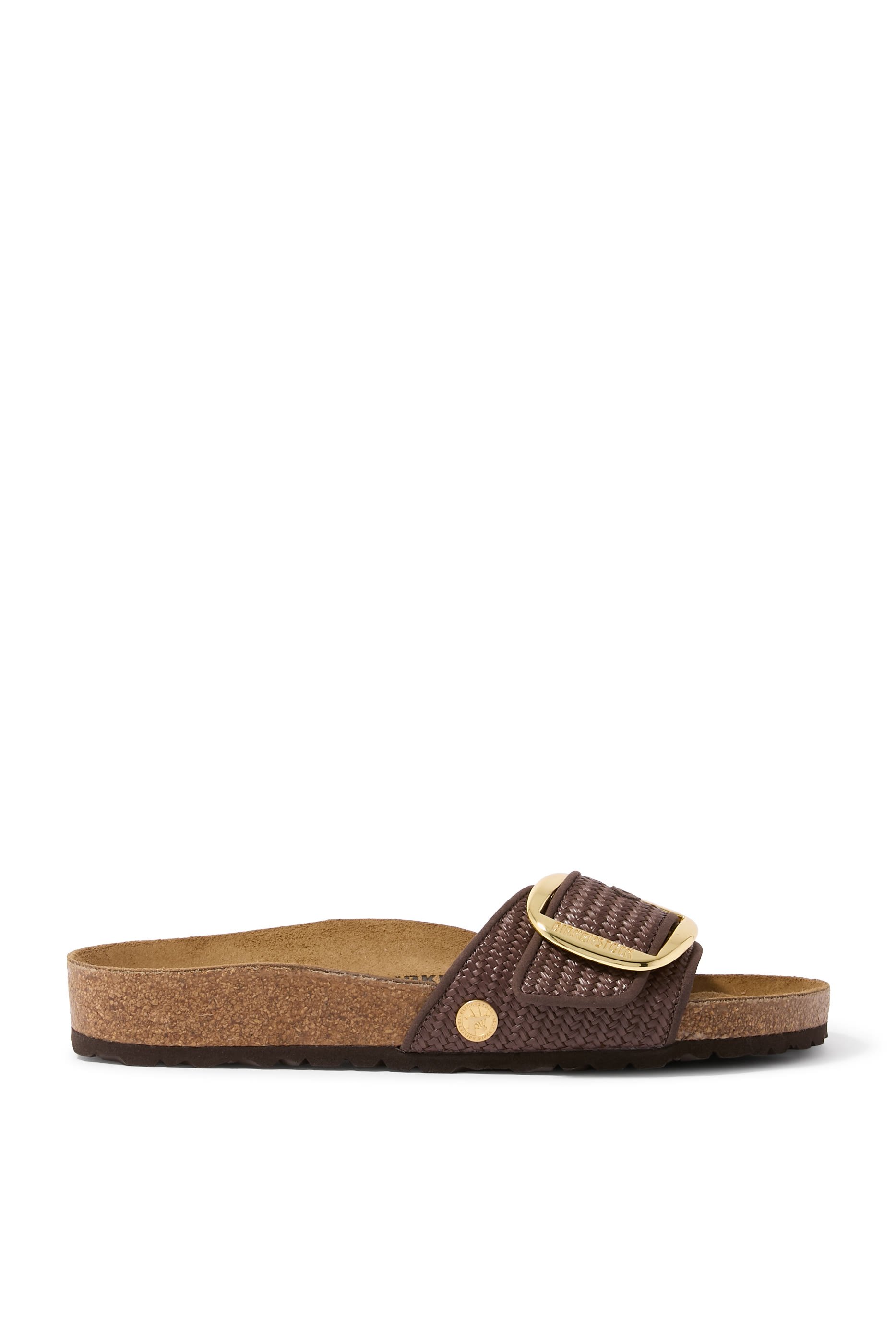 Madrid Big Buckle Raffia Sandals 