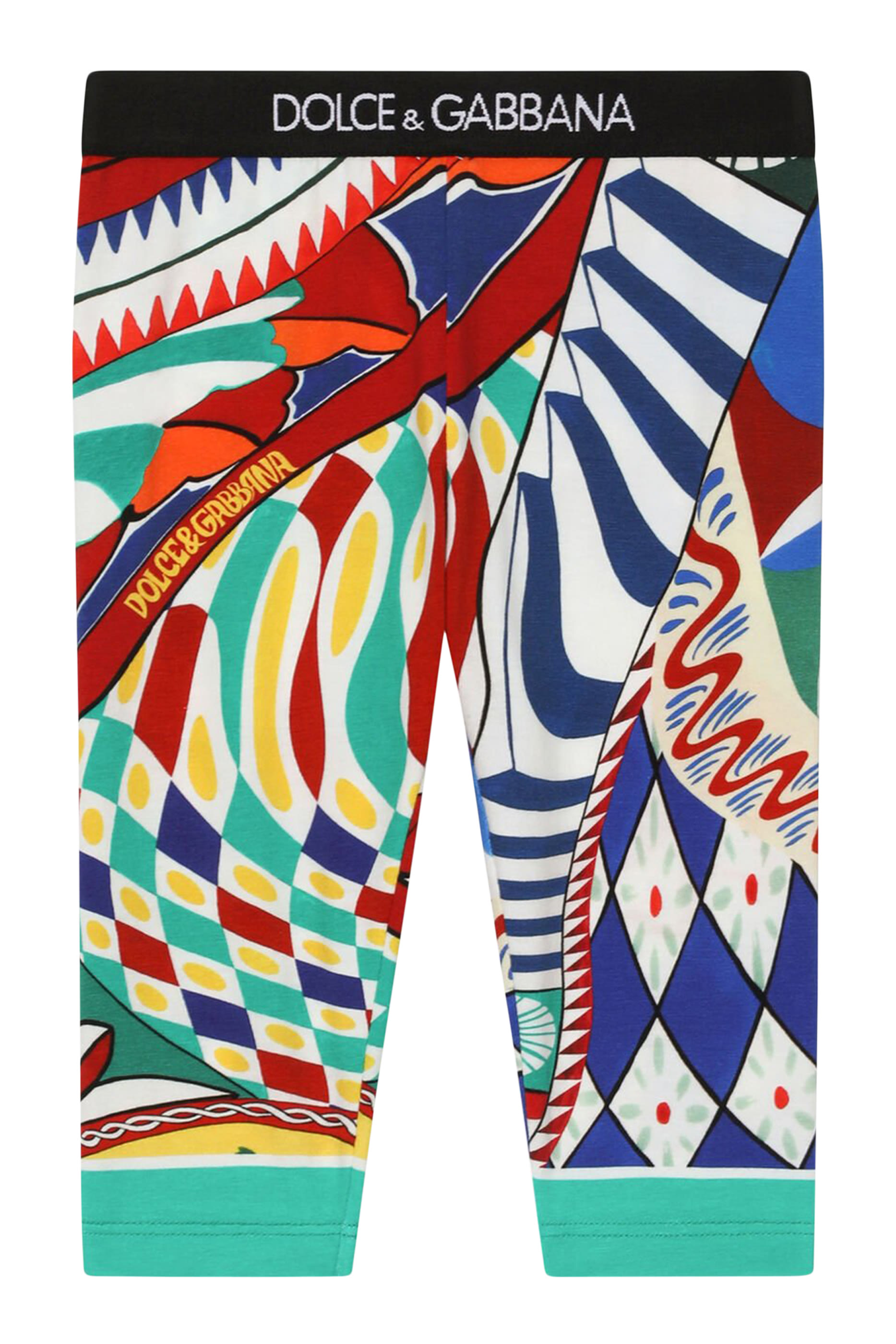 Kids Carretto Print Interlock Leggings