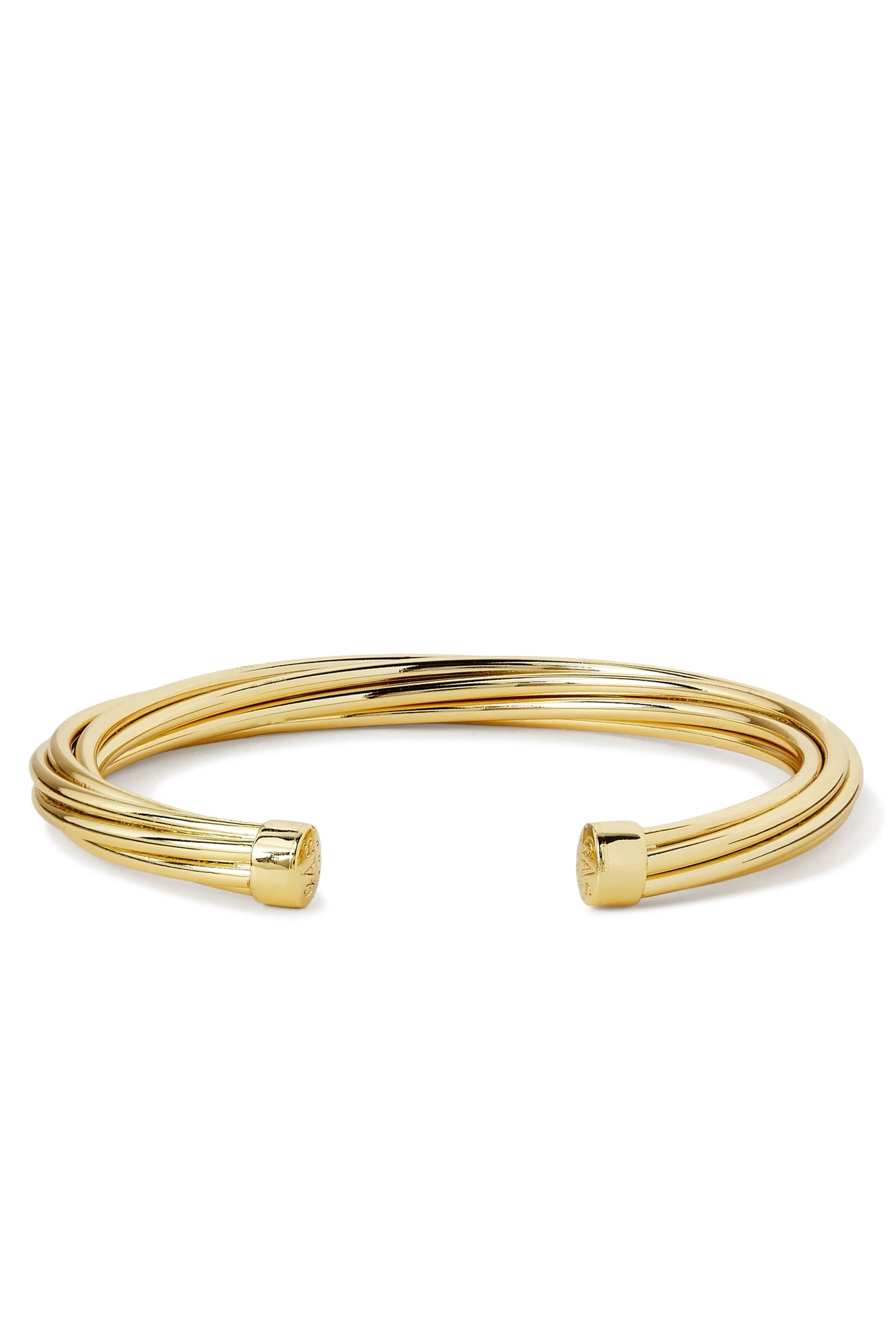 Cuff Bracelet, Gold-Plated Metal