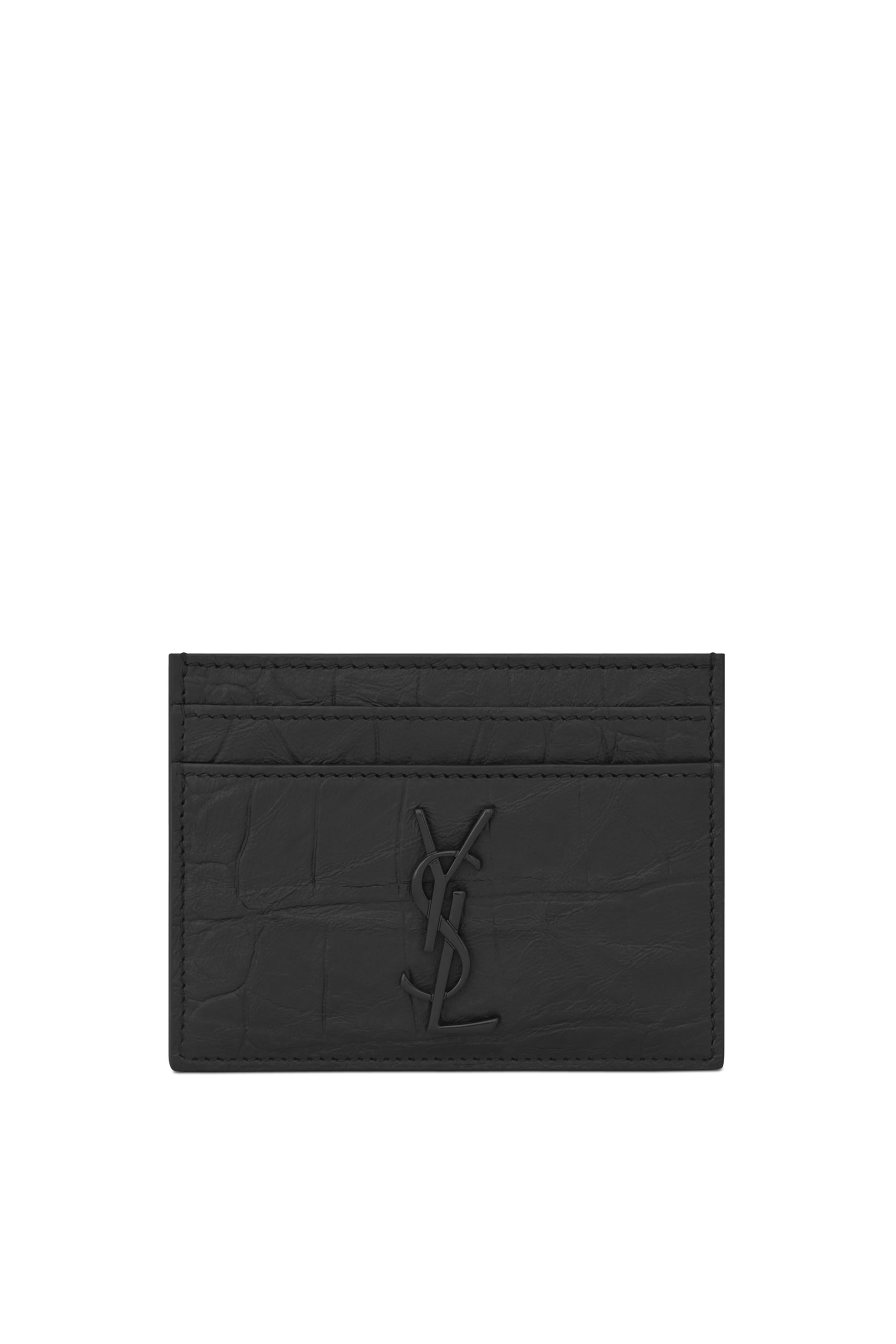 Croc-Embossed Credit Card Case