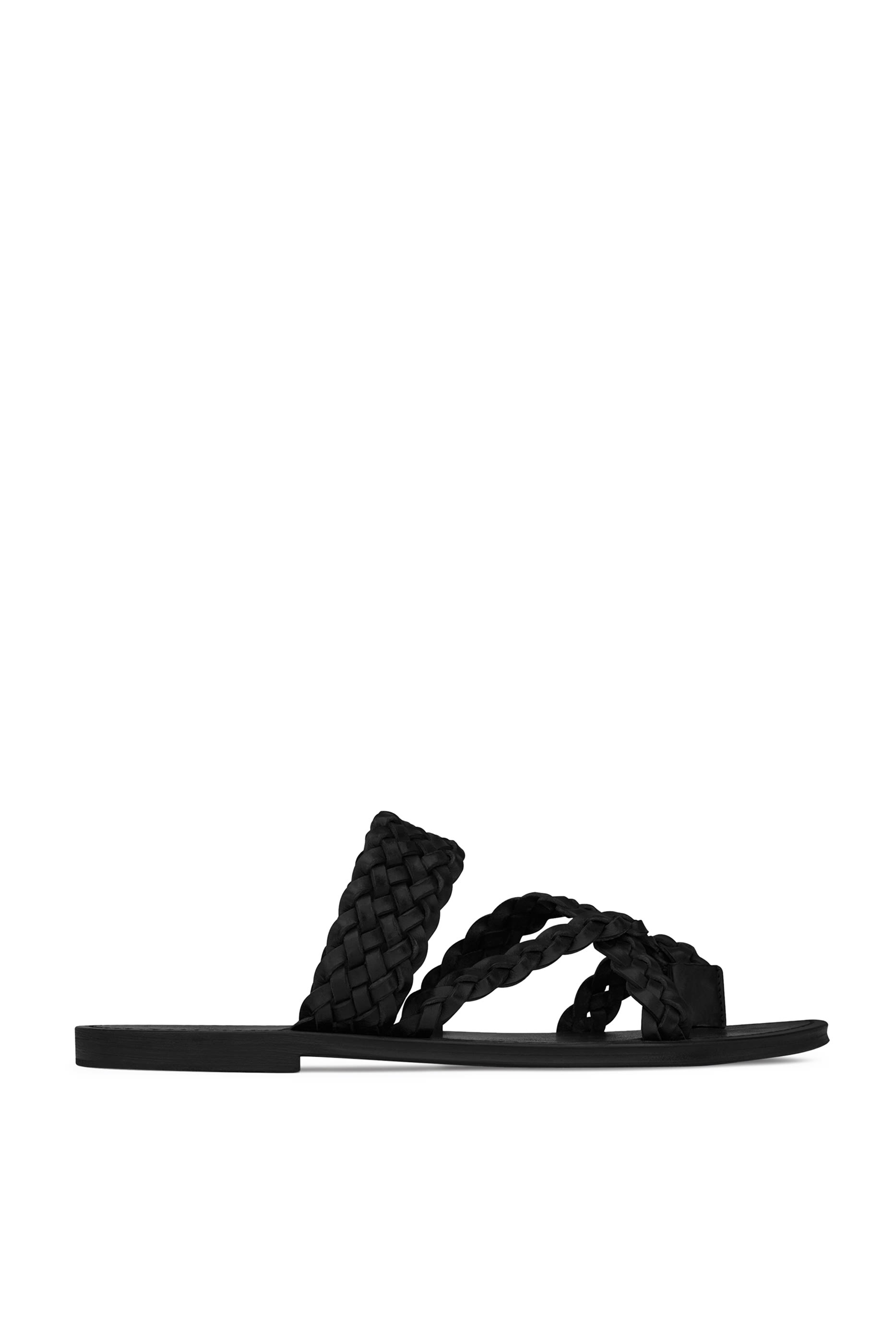 Neil Braided Leather Slides