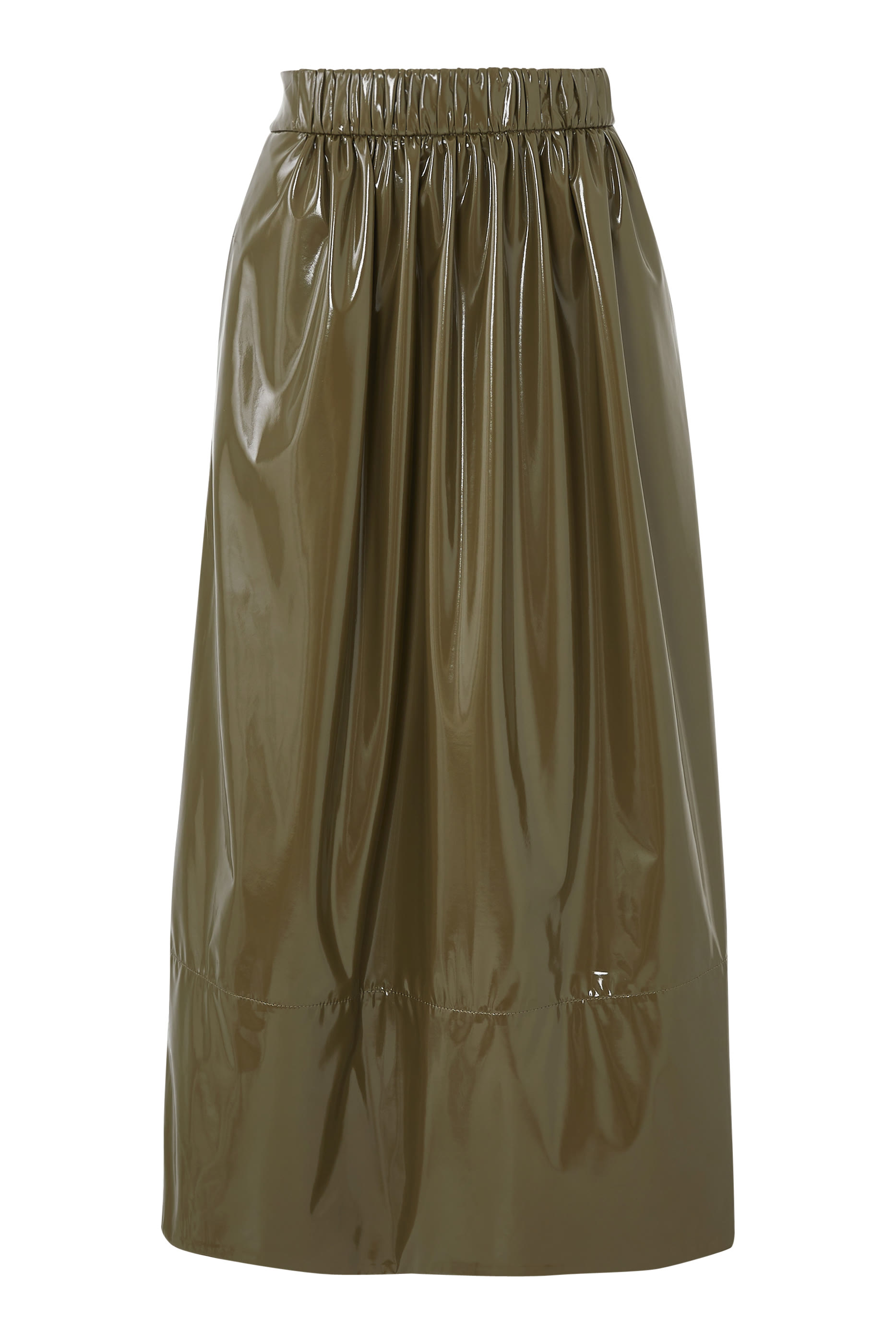 Patent Midi Skirt
