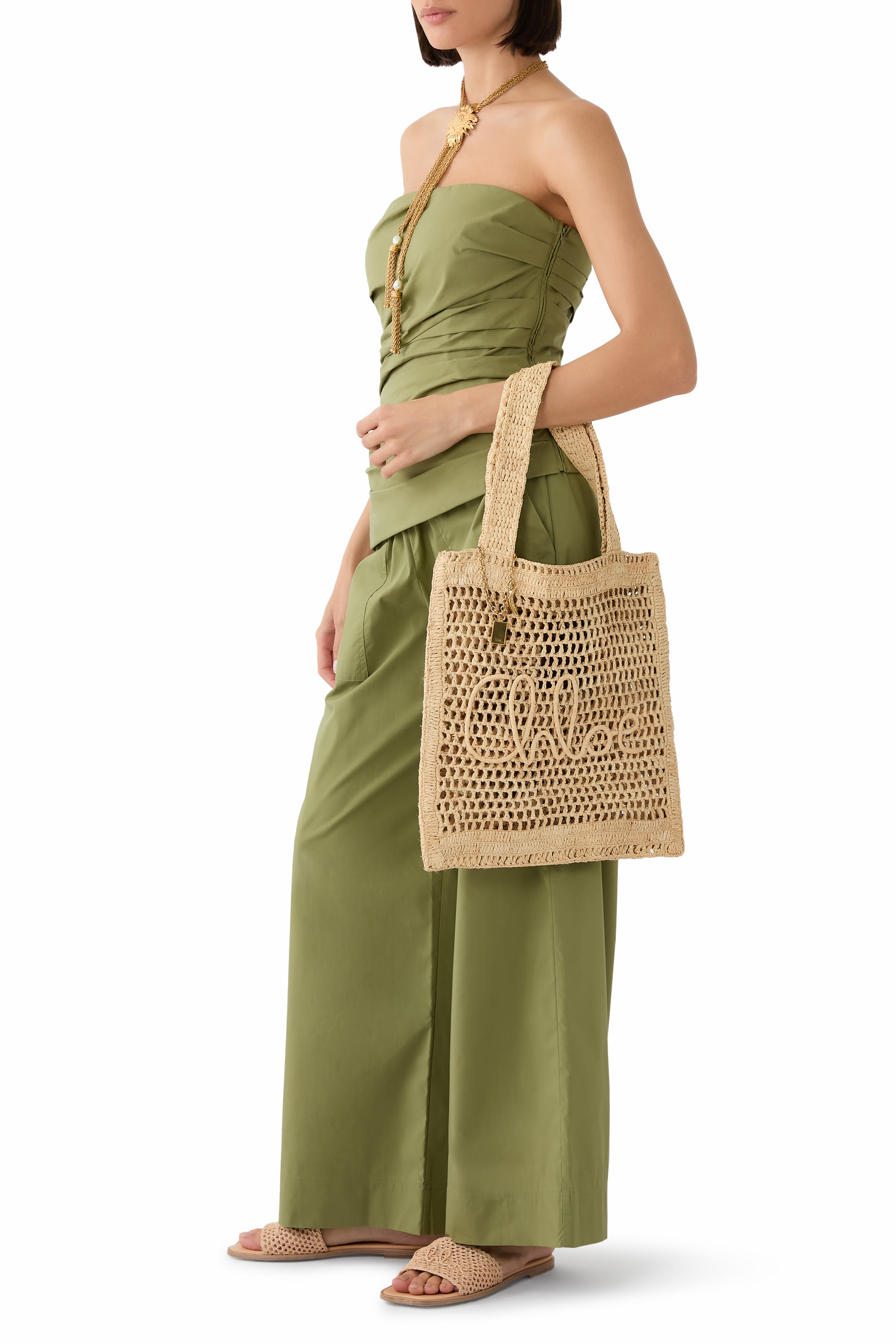 Summer Banana Tote Bag in Raffia