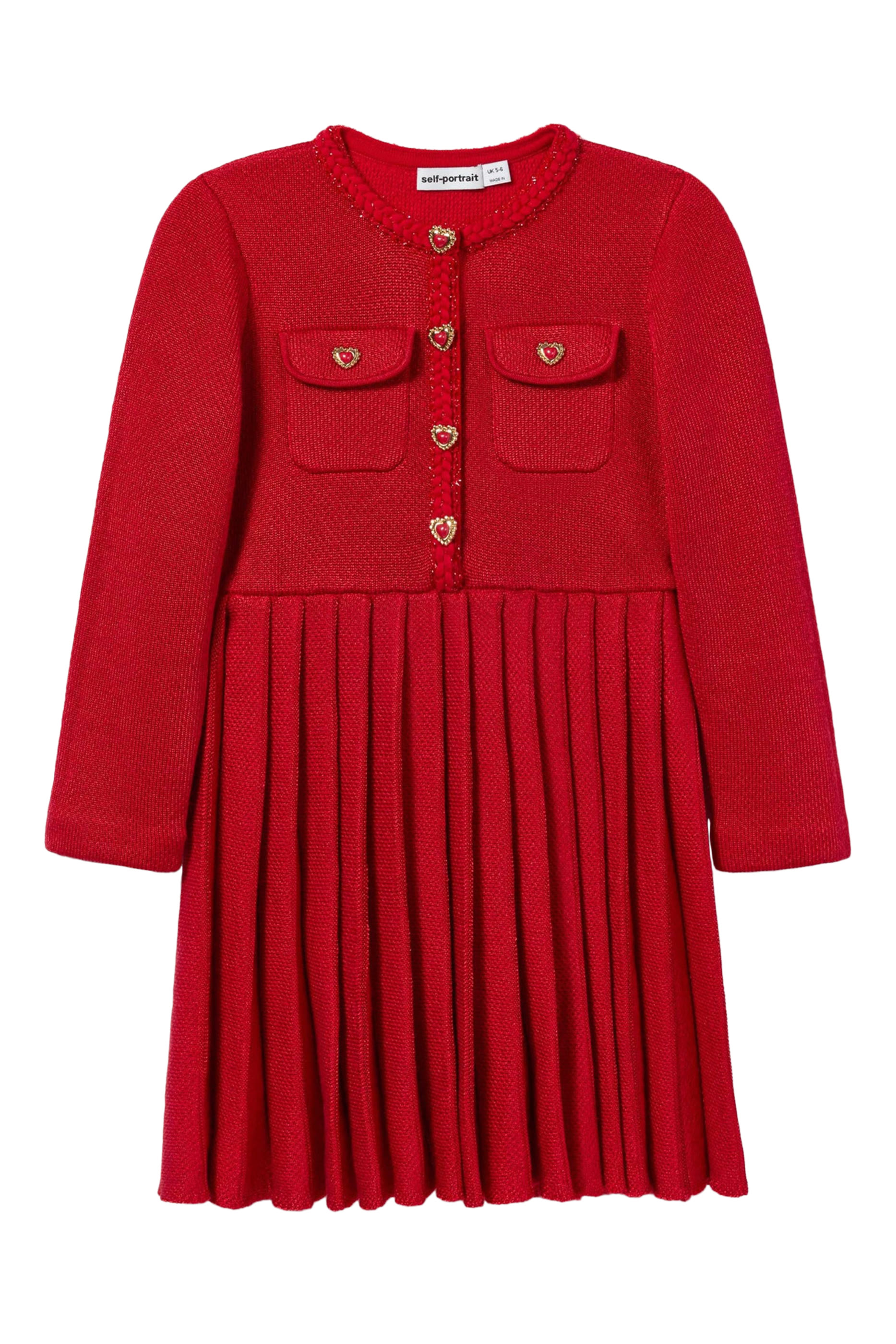 Kids Knit Pleated Dress