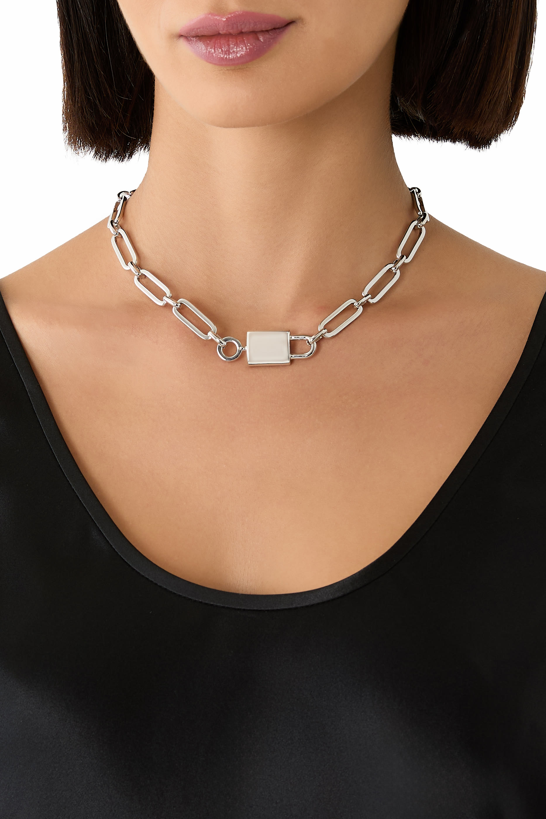 Spade Lock Necklace 