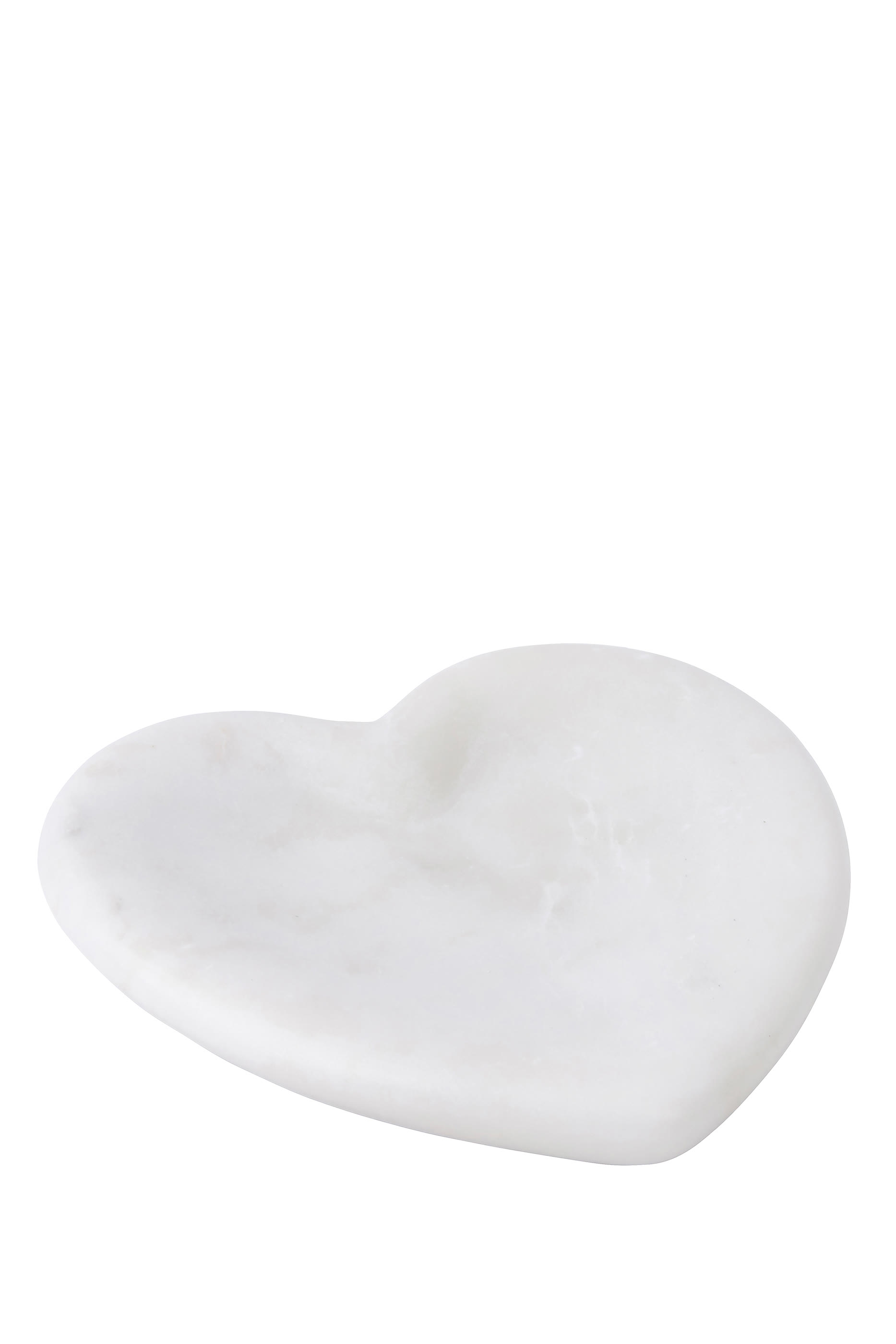 White Marble Heart Dish