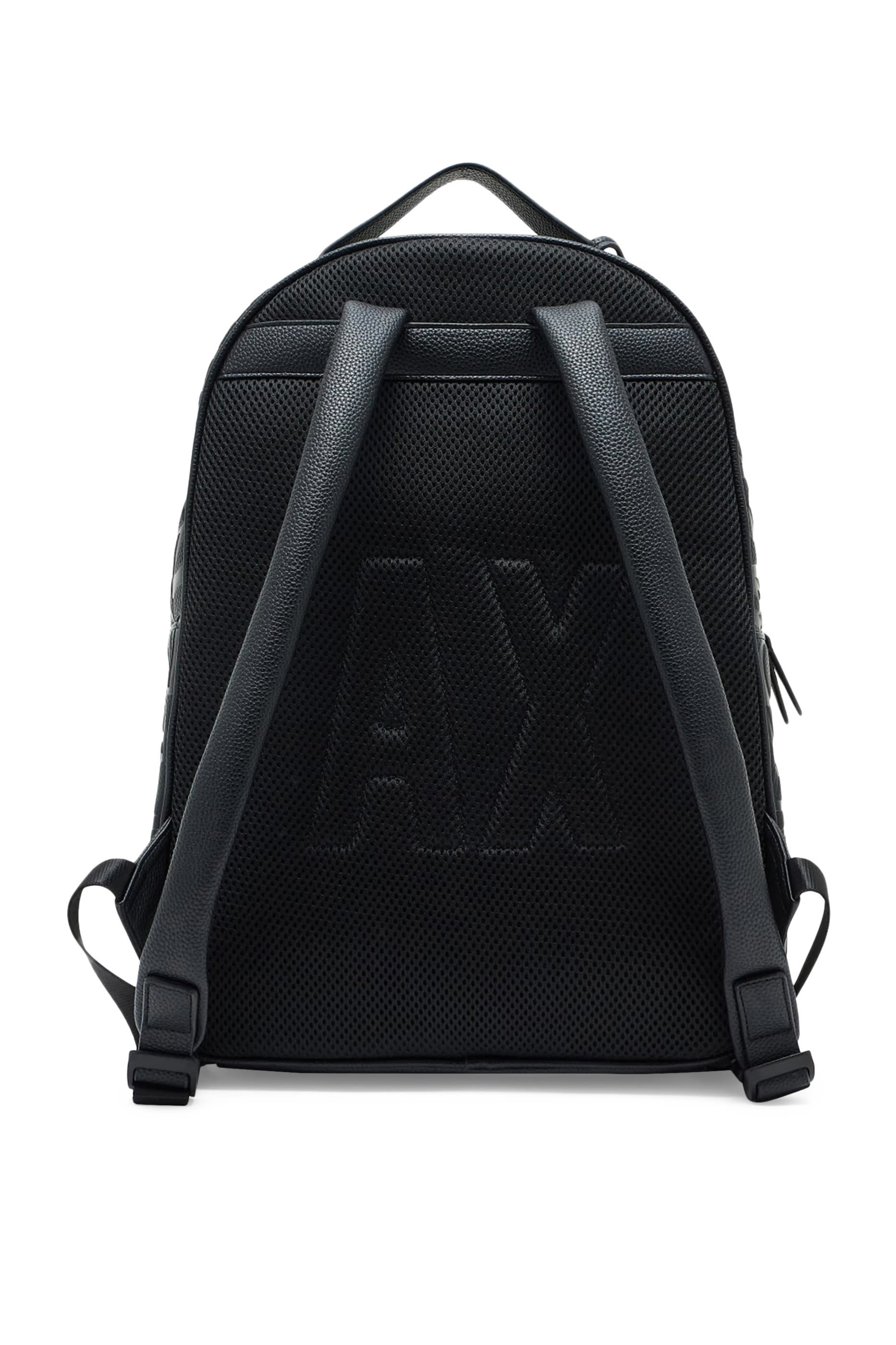 Logo Faux Leather Backpack
