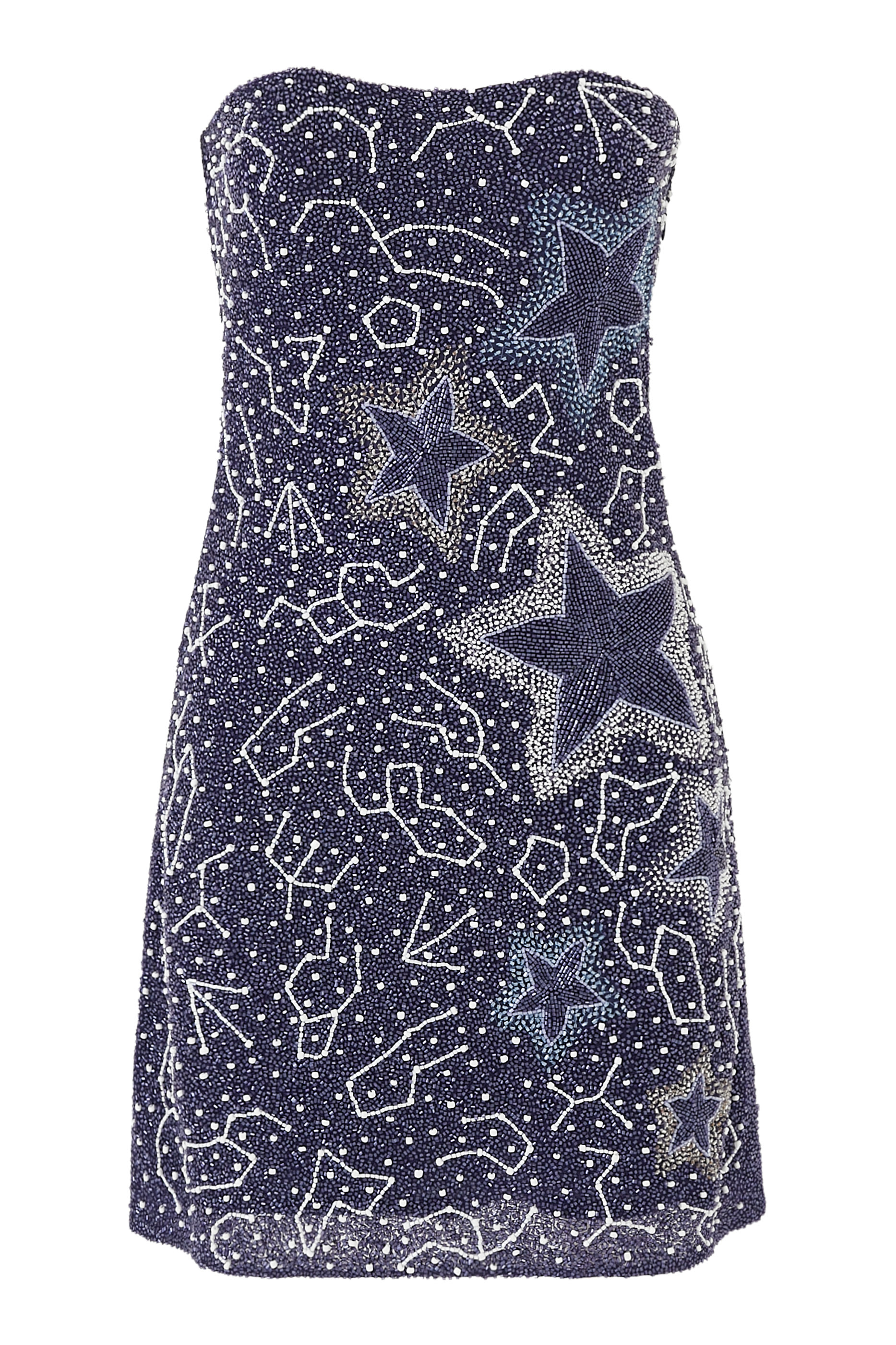 Zodiac Bandeaux Beaded Mini Dress
