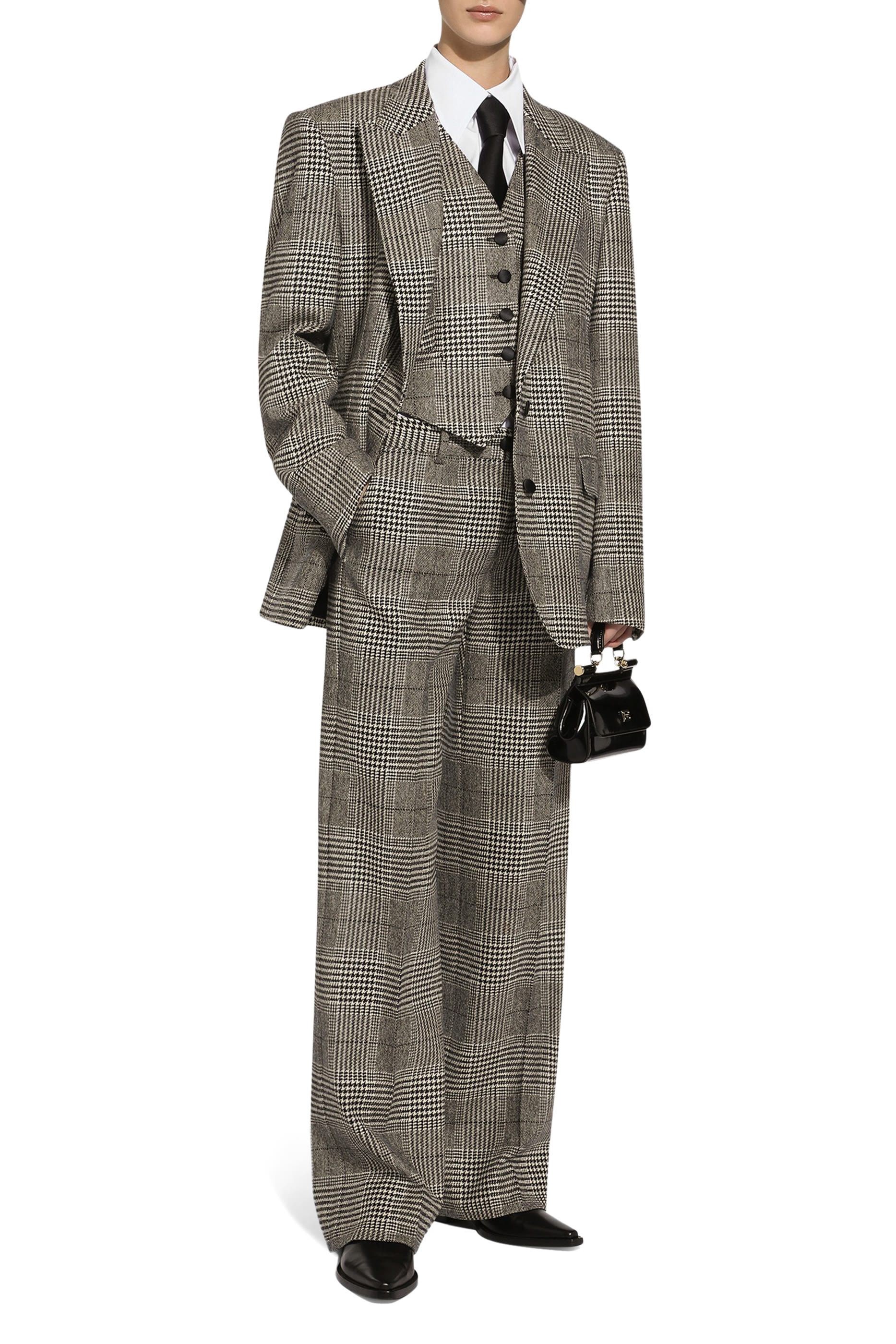 Flared Glen Plaid Pants