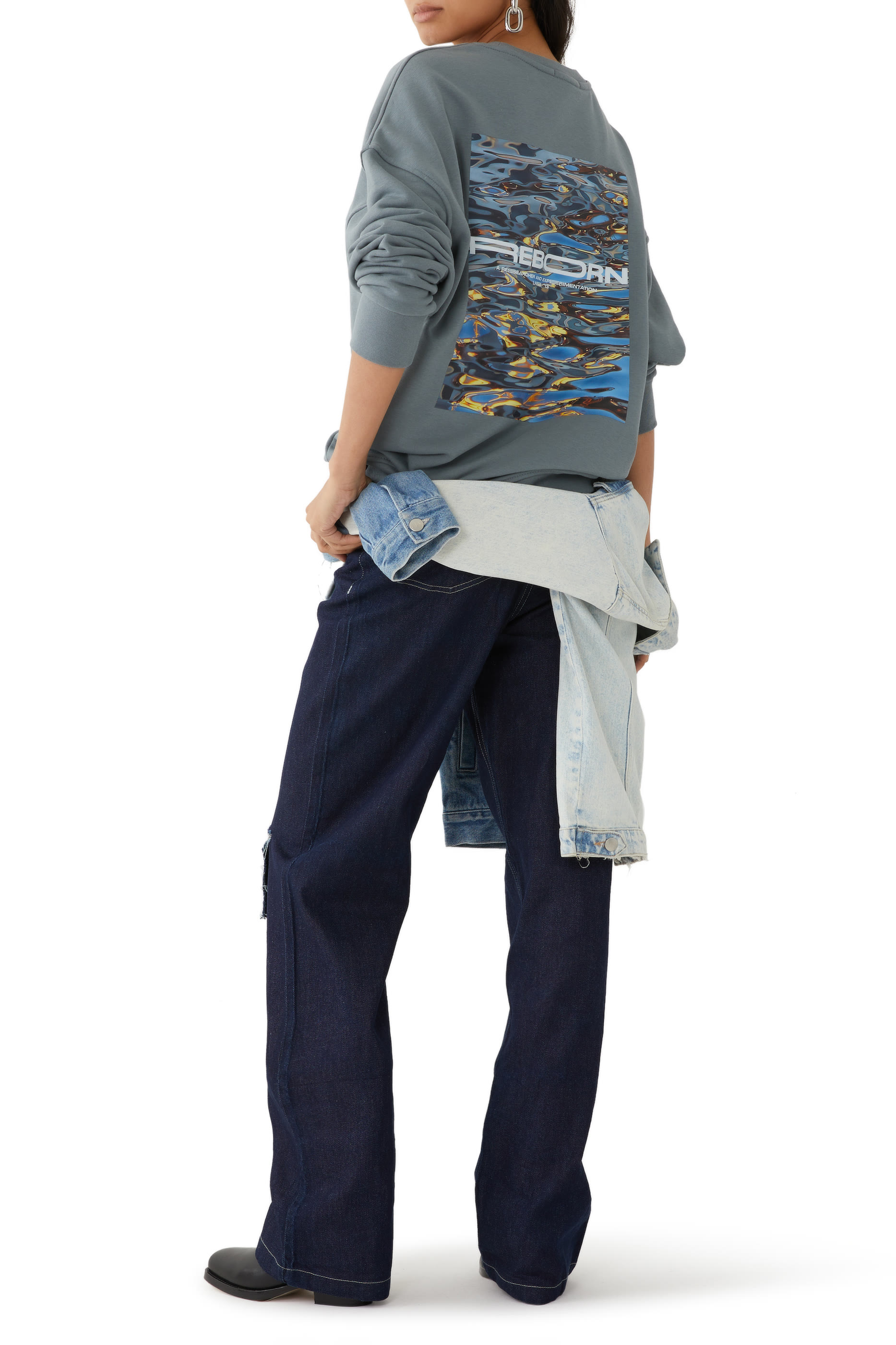 Reborn Classic Logo Sweatshirt with Printed Back