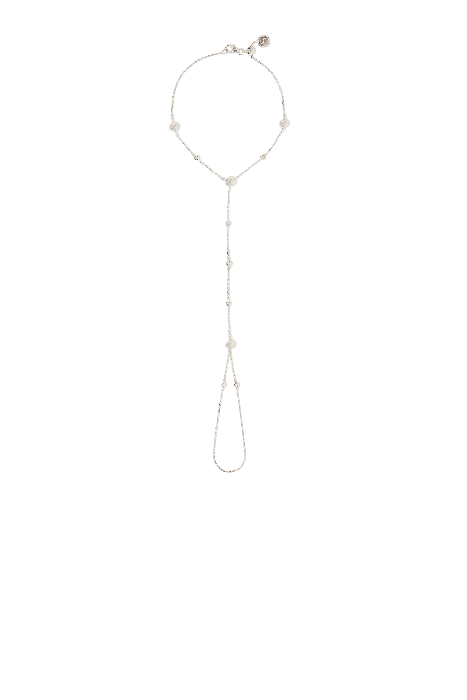Enishi Handchain, 18k White Gold & Diamonds
