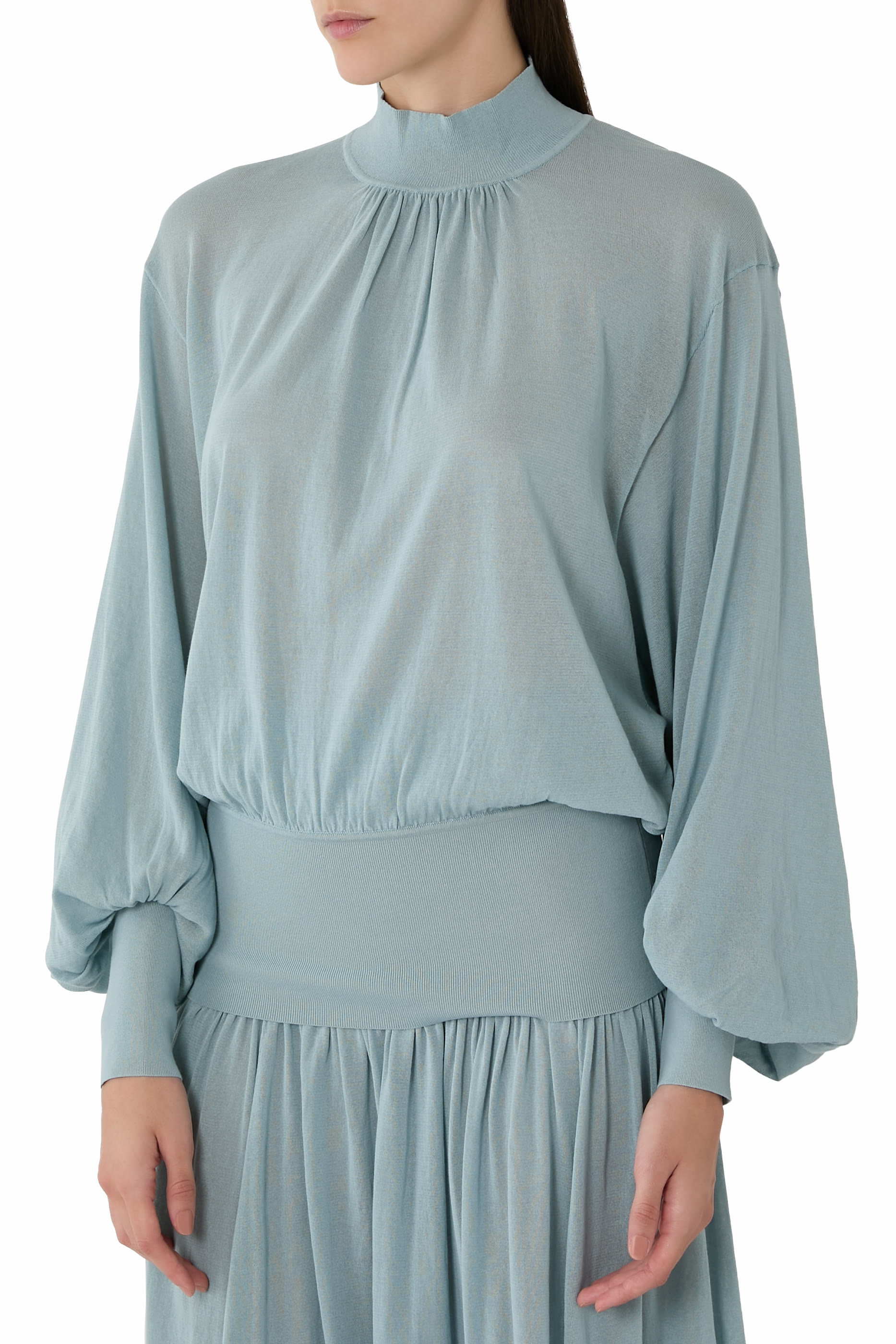 Hypnotic Gathered Billow Top