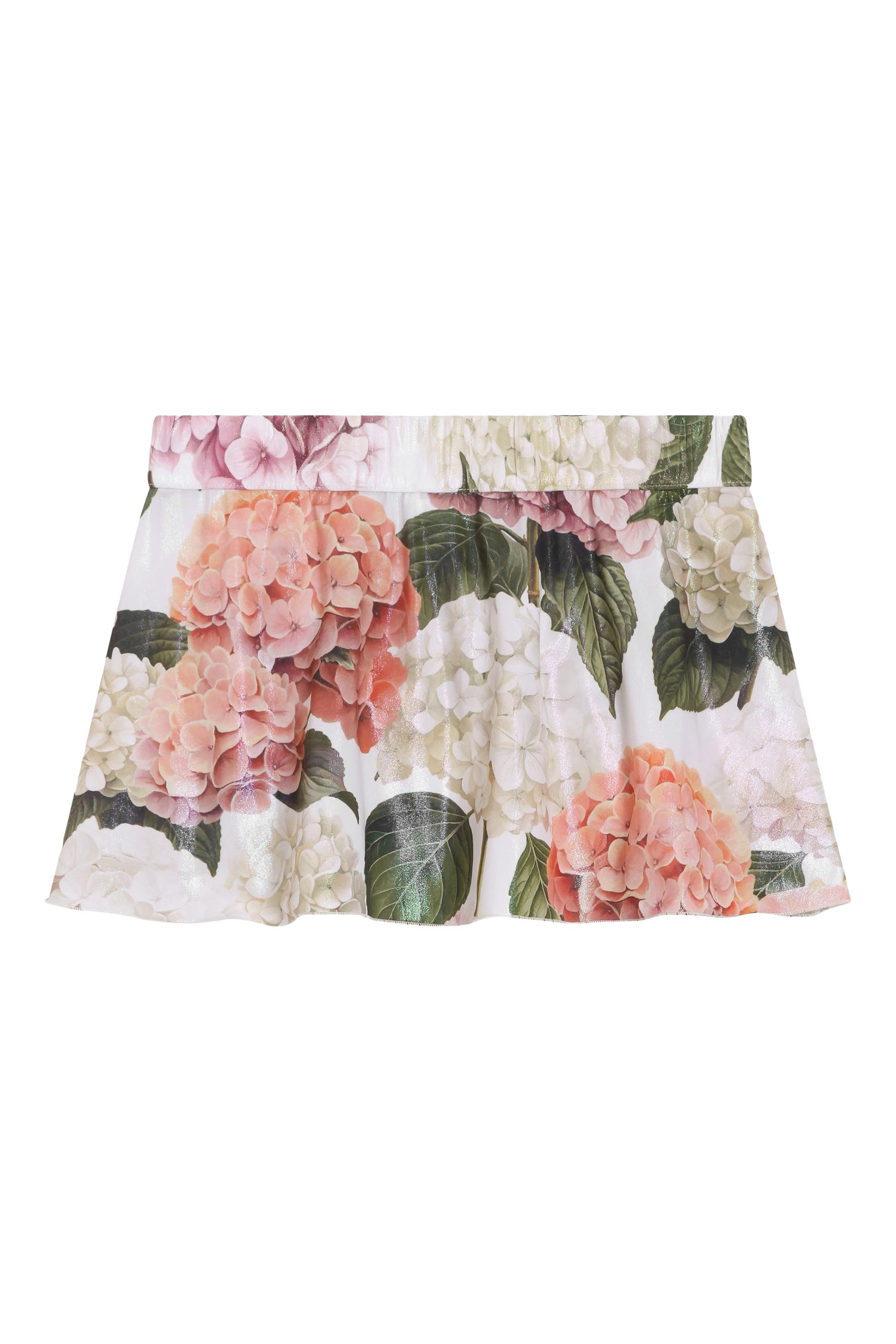 Kids Hydrangea-Print Short Skirt 