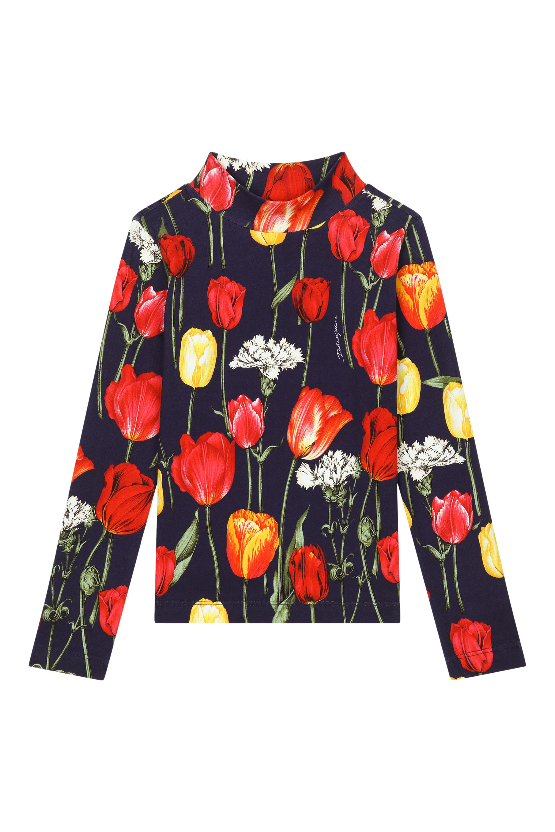 Kids Interlock Mock Turtle Neck