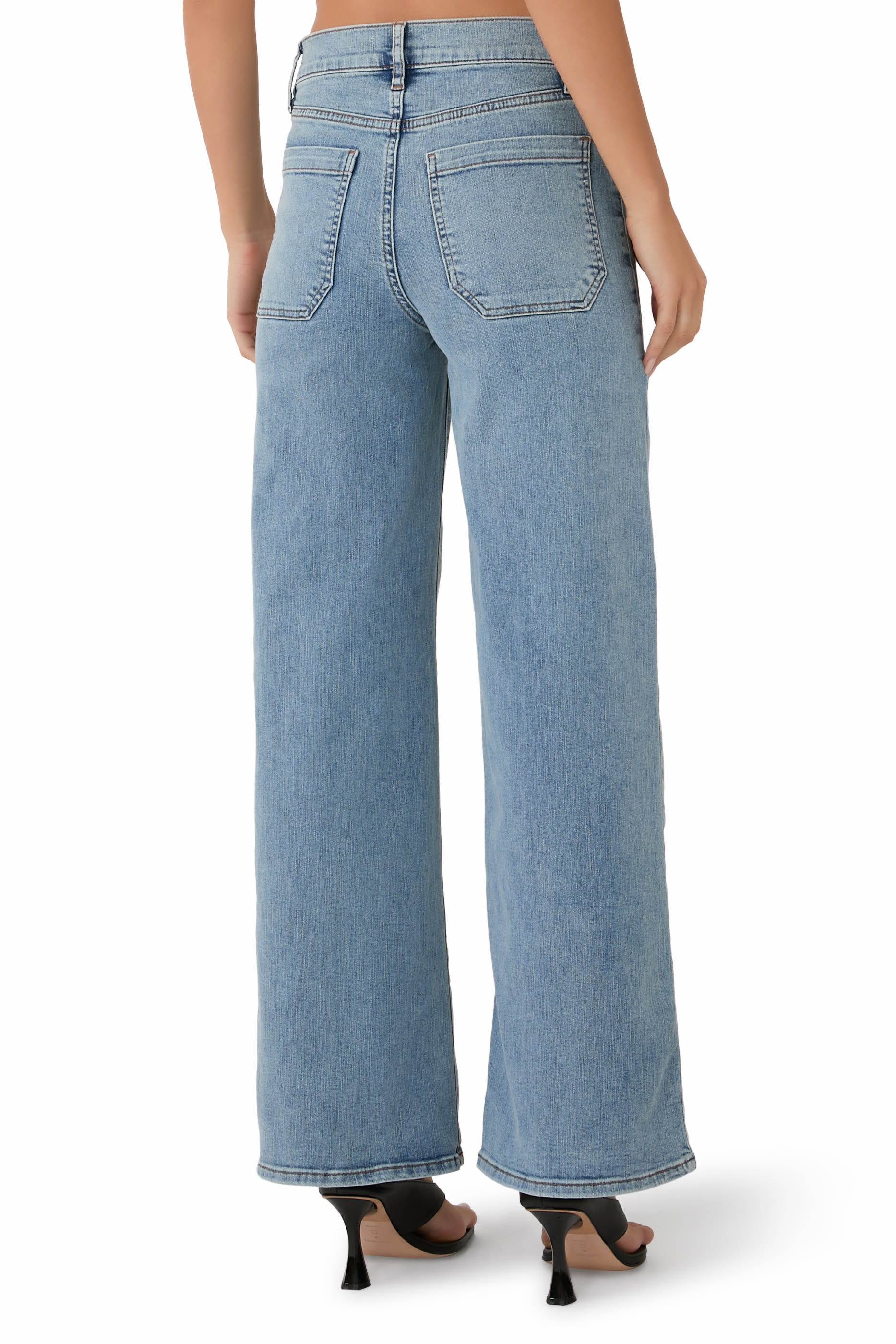 Le Slim Palazzo Modernist Pocket Jeans