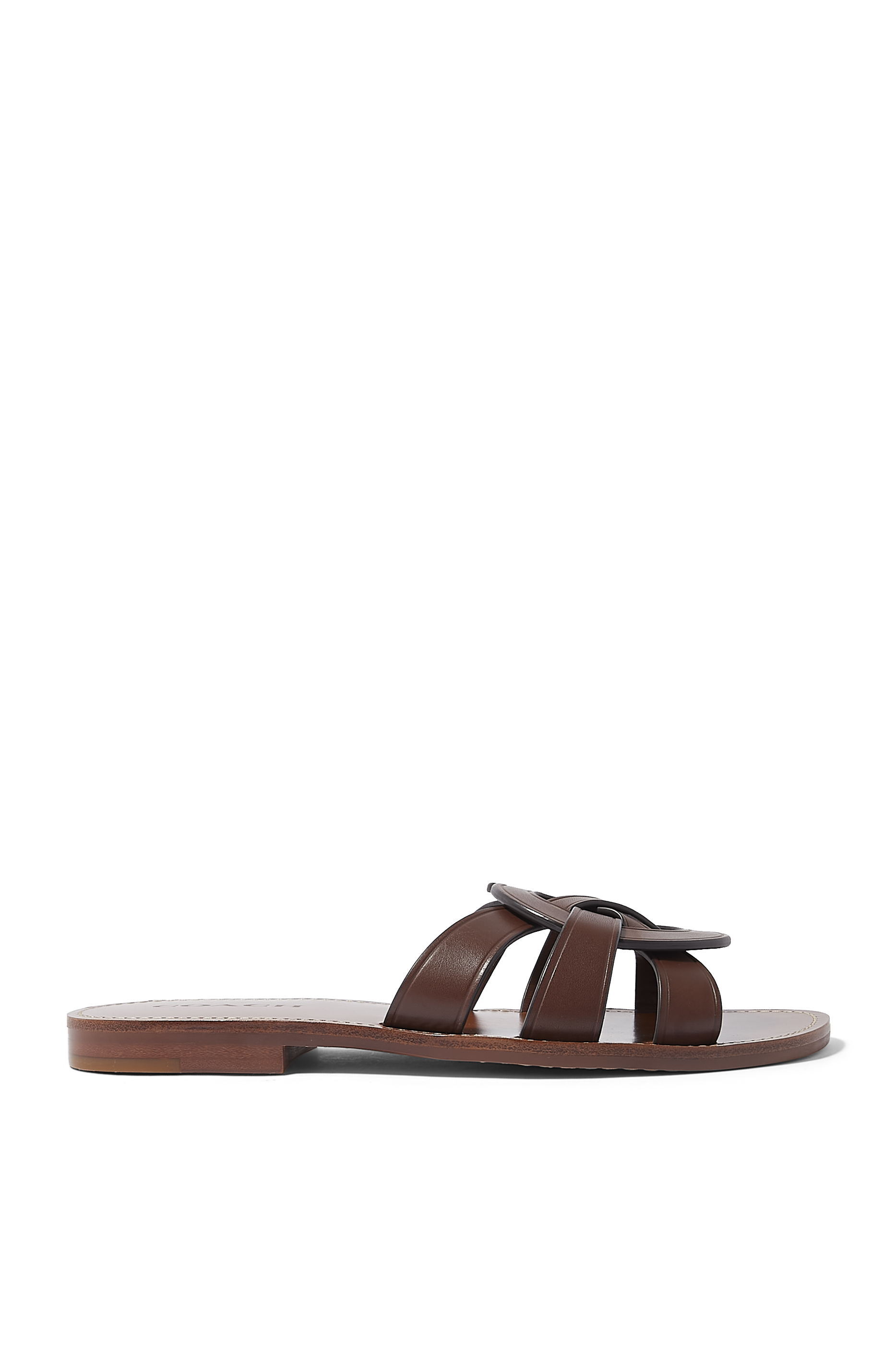 Issa Leather Flat Sandals