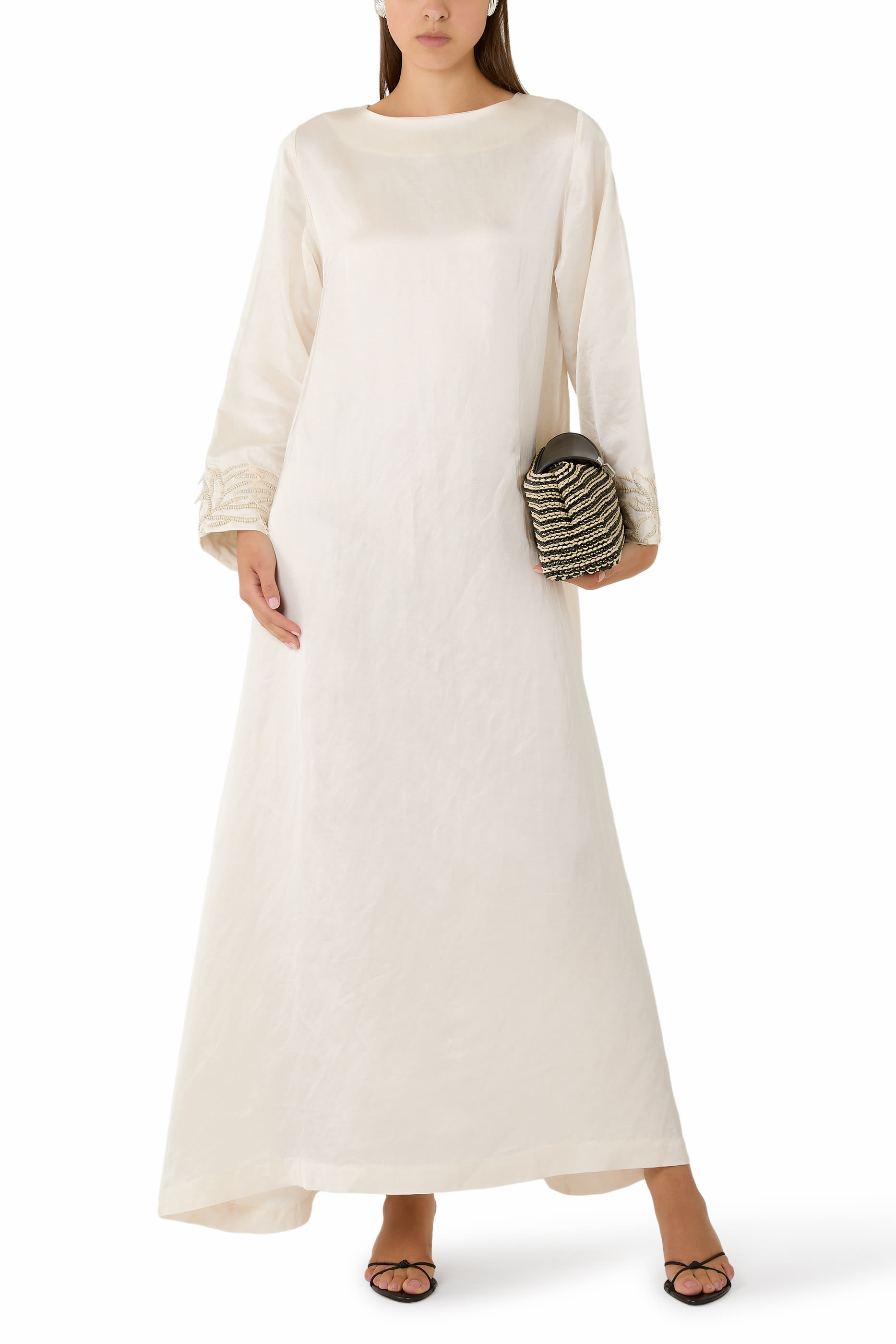 Embroidered Bell Sleeve Dress 