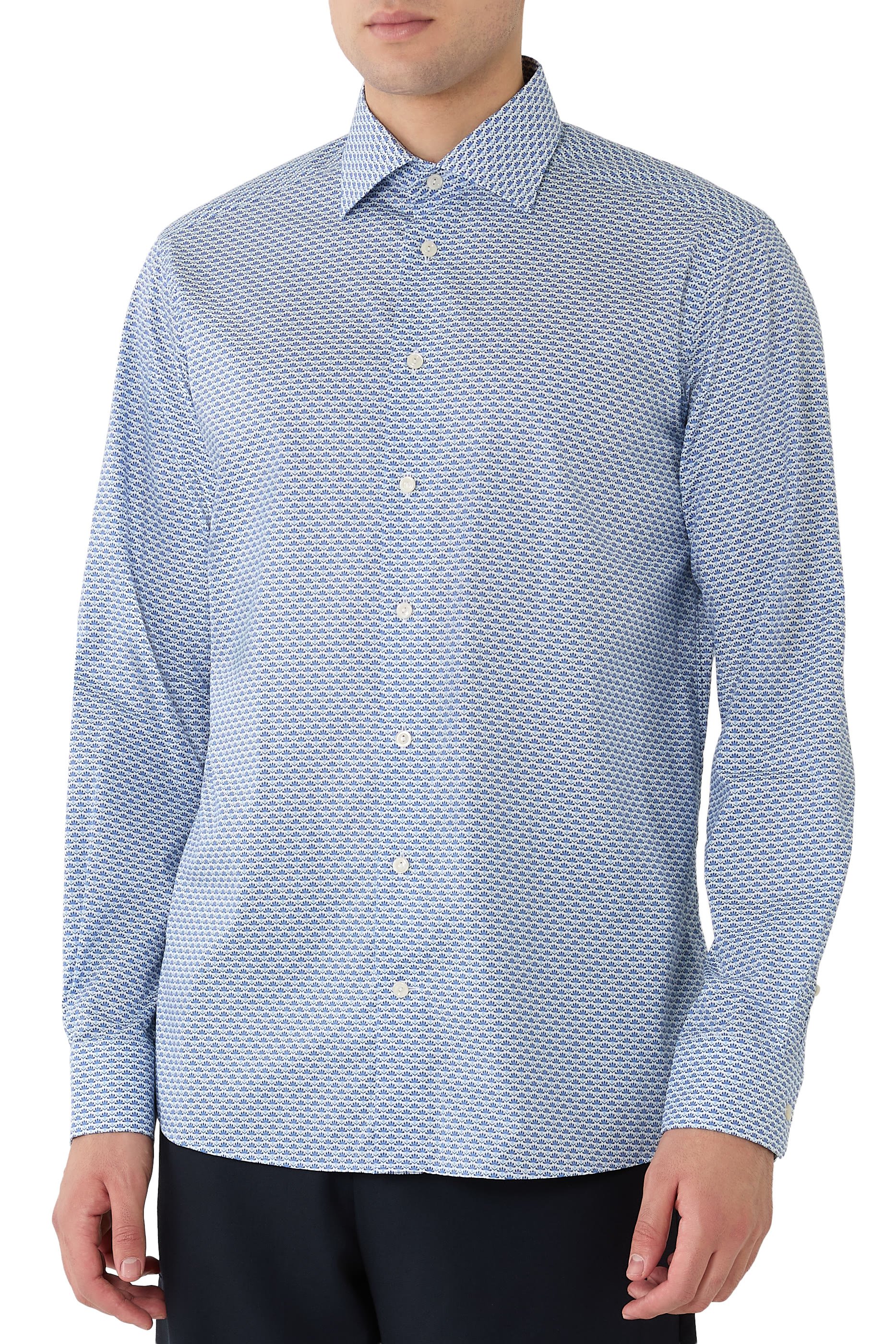  Geometric Signature Twill Shirt 