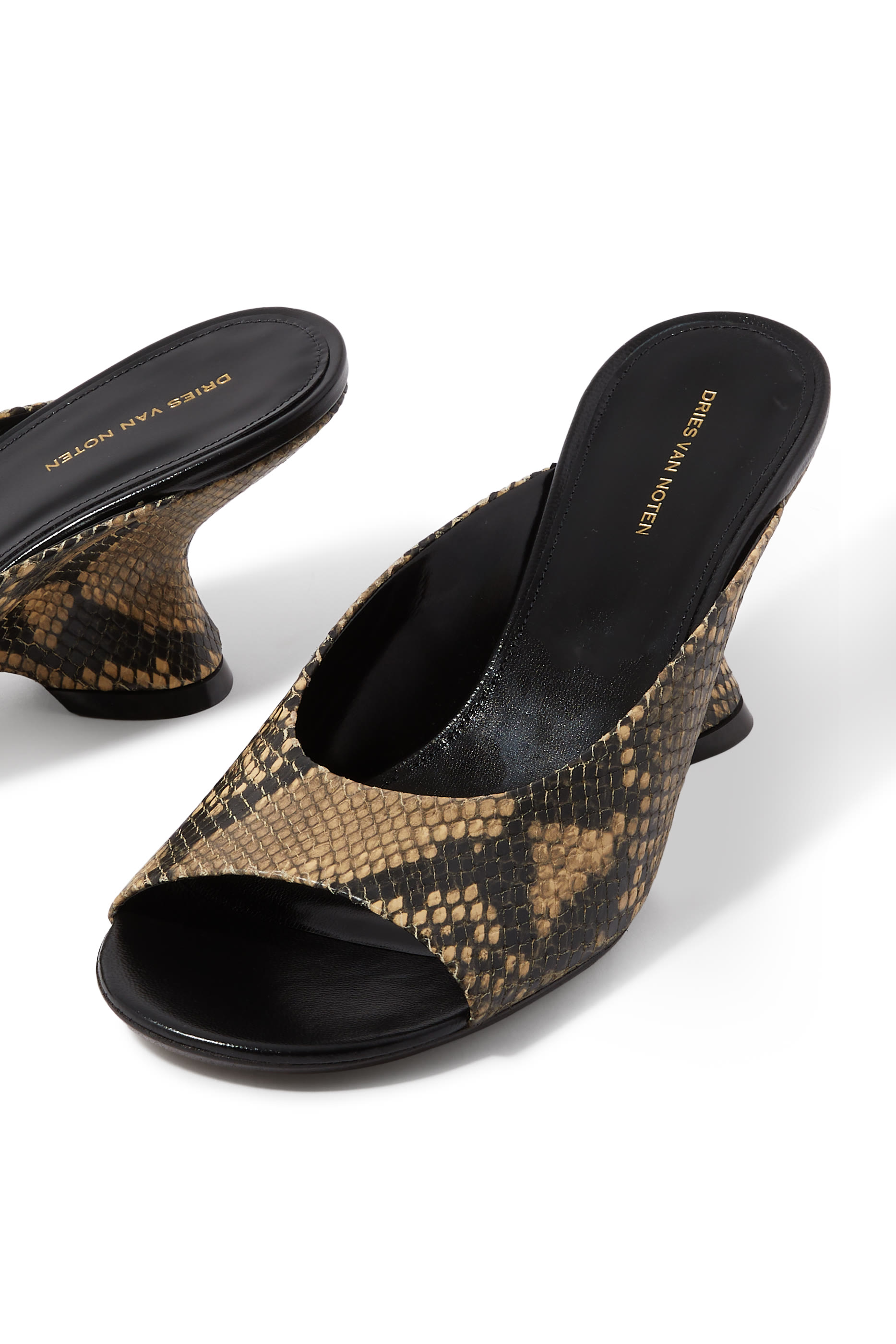 Open Toe 75  Leather Mules