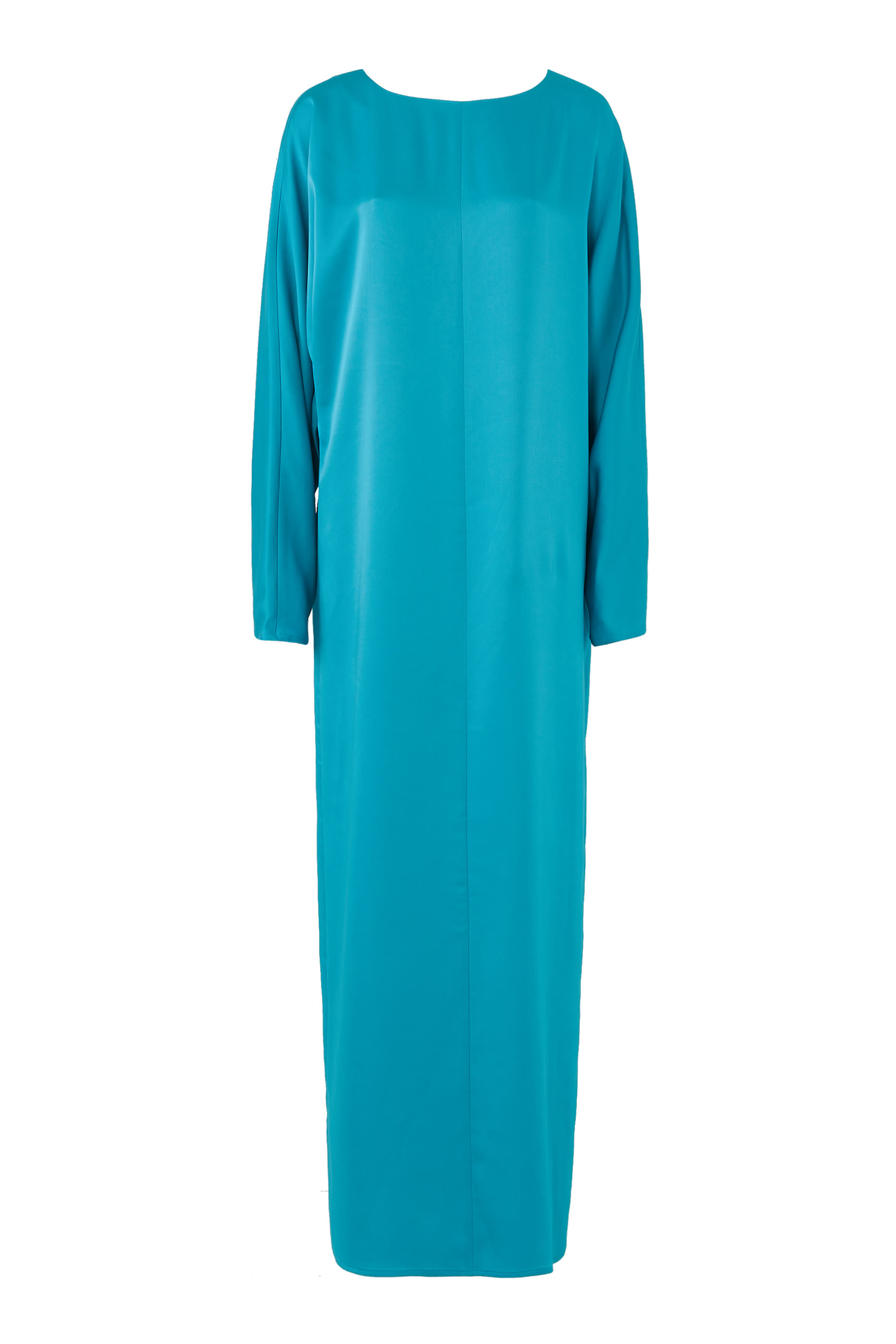 Long-Sleeve Satin Kaftan