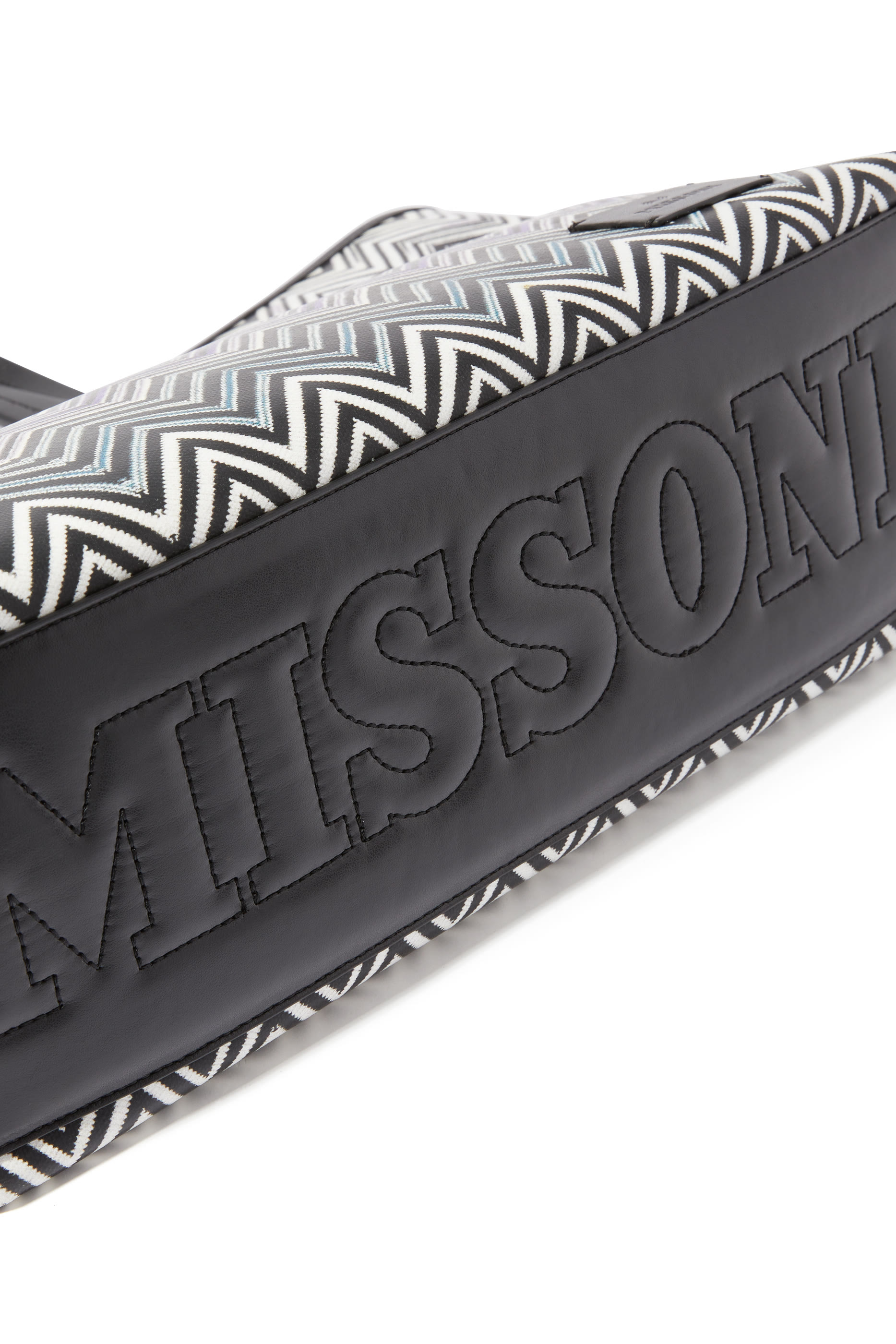 Zigzag Coated Fabric Medium Tote Bag