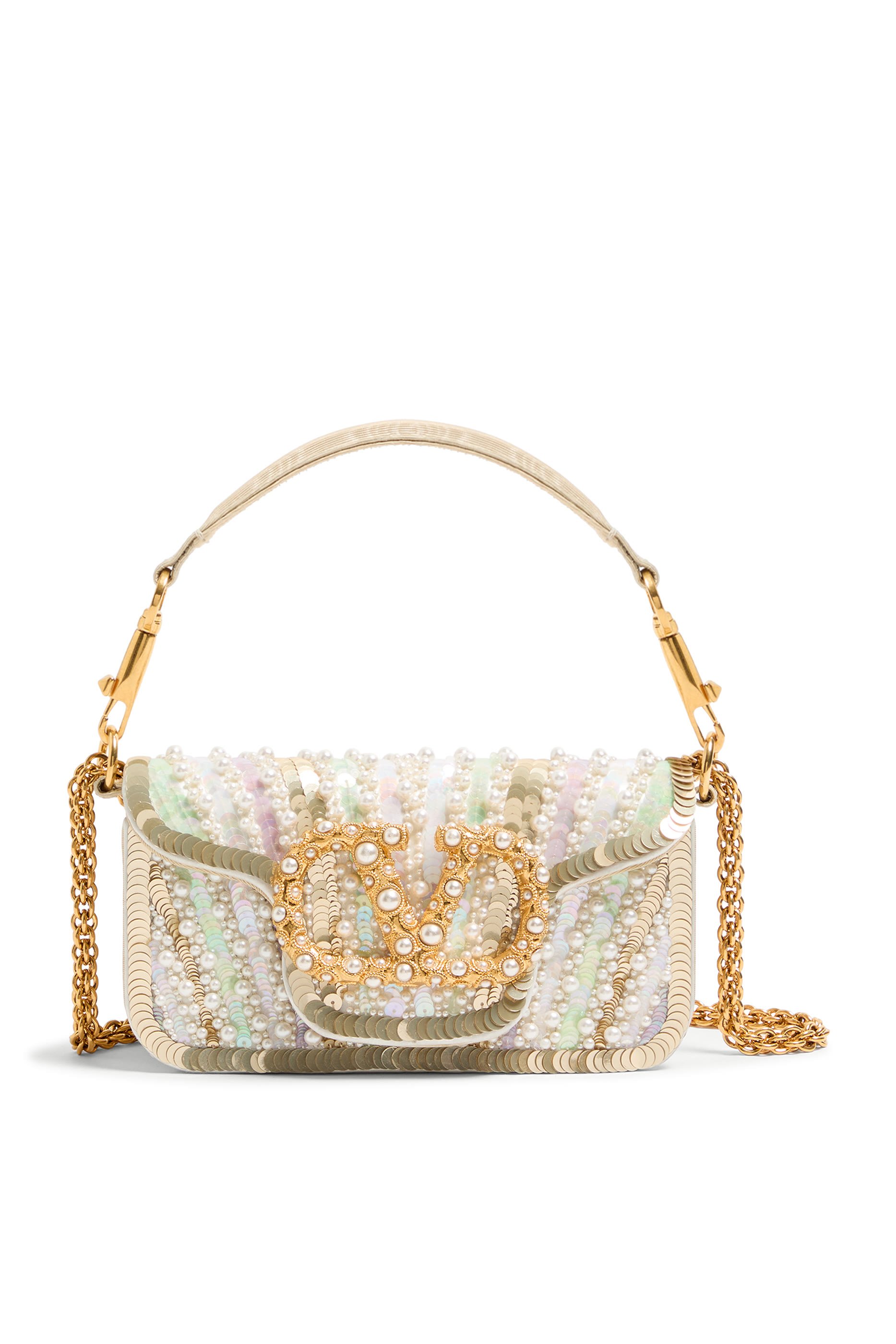 Locò Jewel Logo Embroidered Small Shoulder Bag