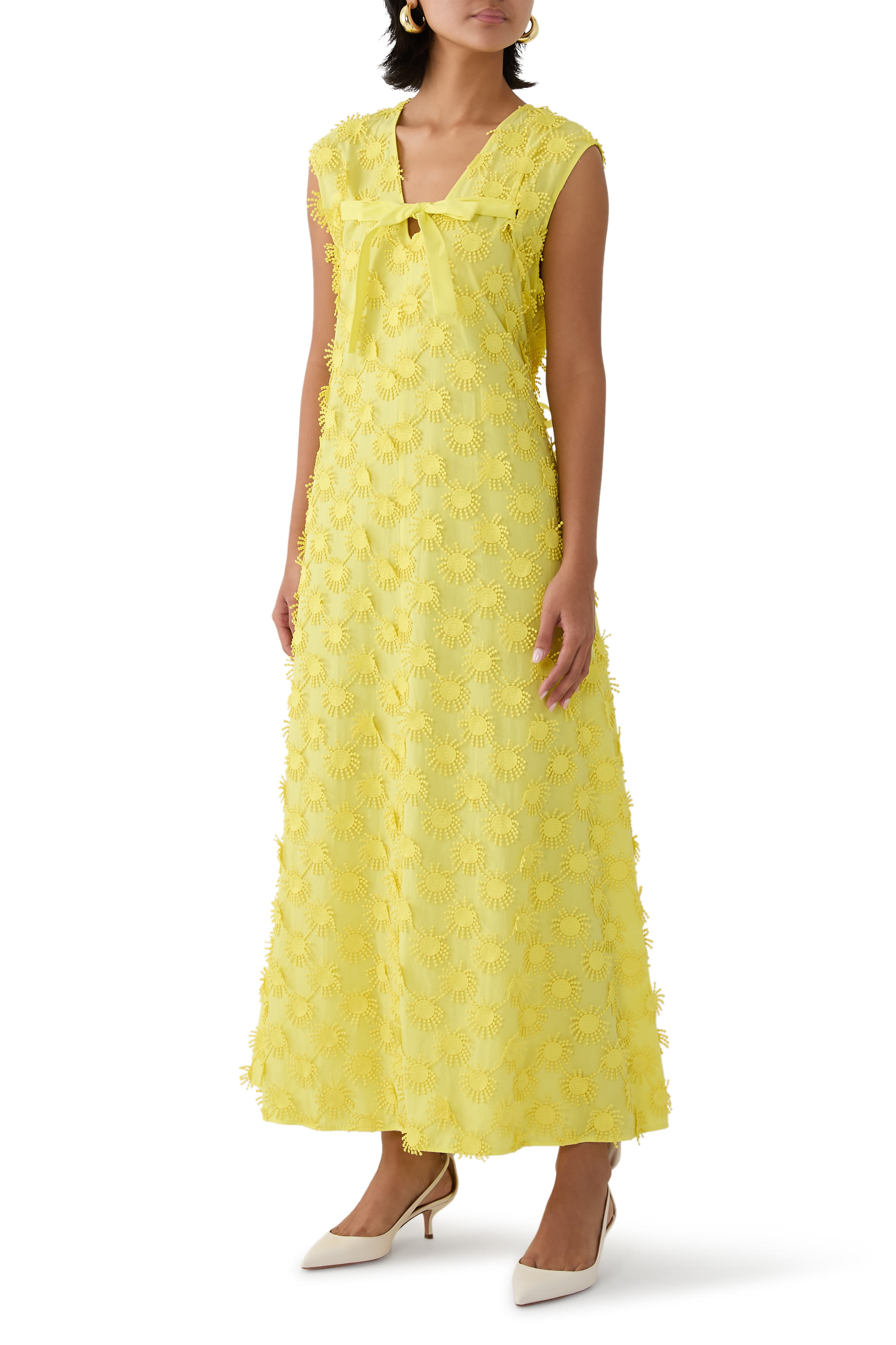 Embroidered Midi Dress