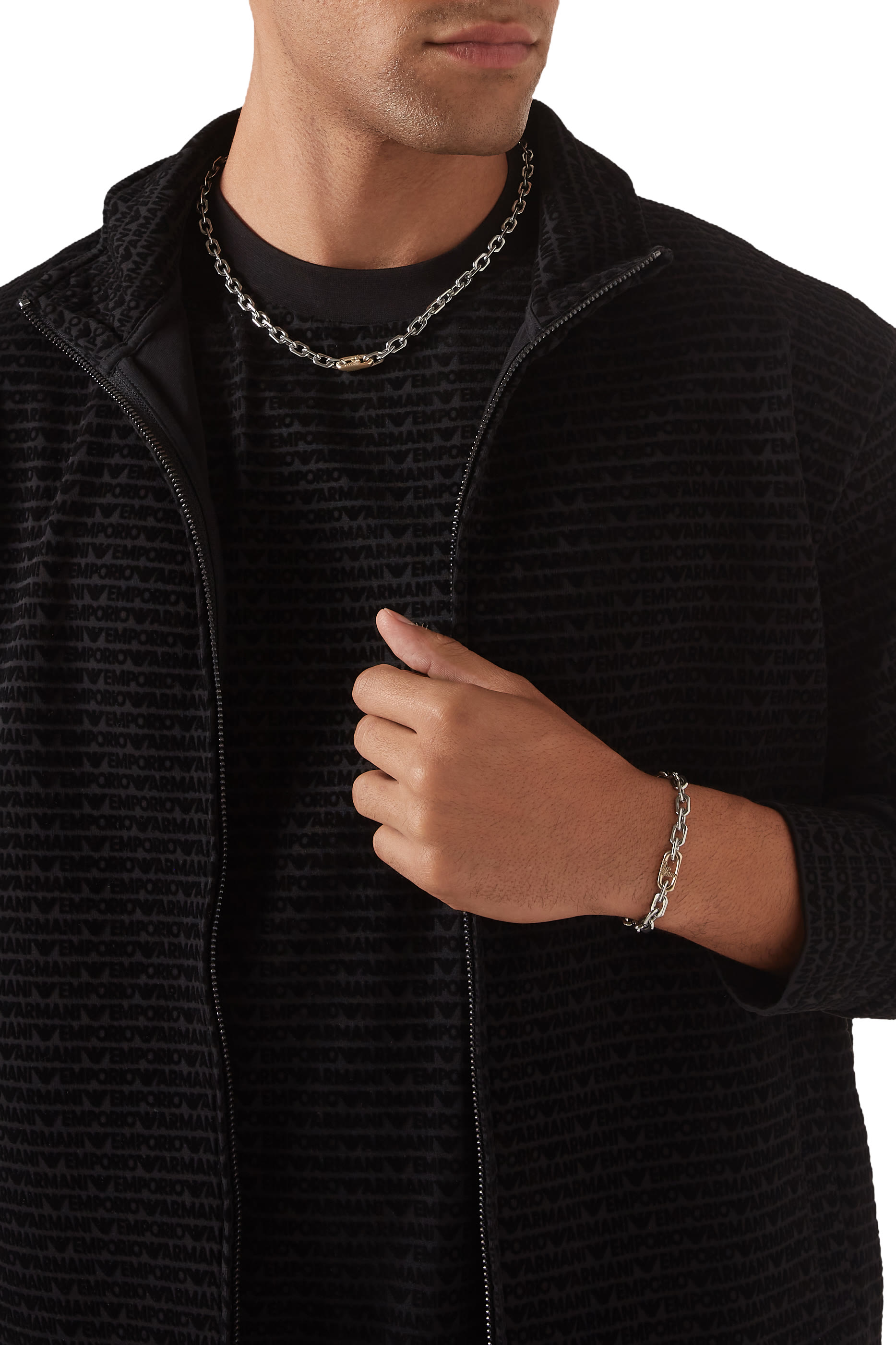  Two-Tone Stainless Steel Chain Necklace