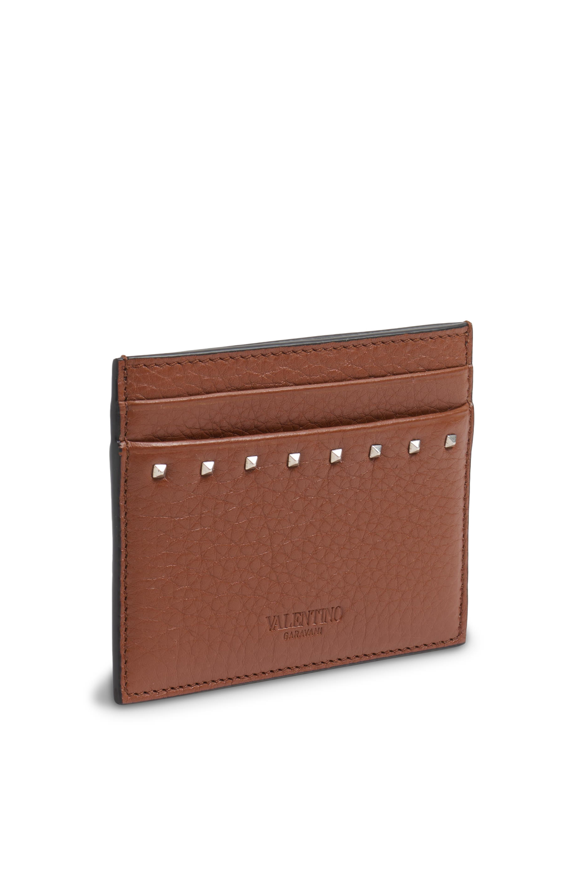 VLogo Signature Grainy Calfskin Card Holder