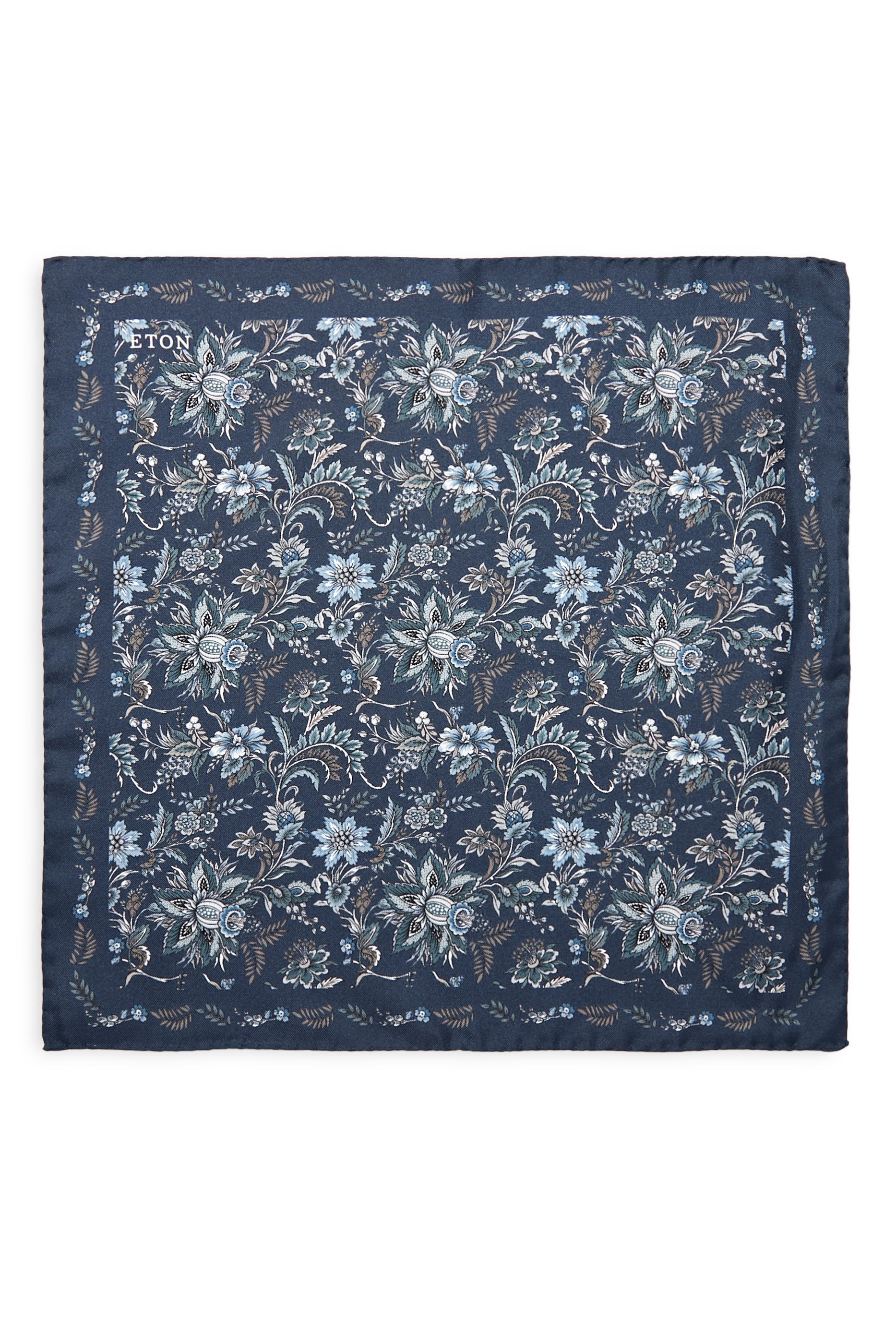 Floral Print Silk Pocket Square 
