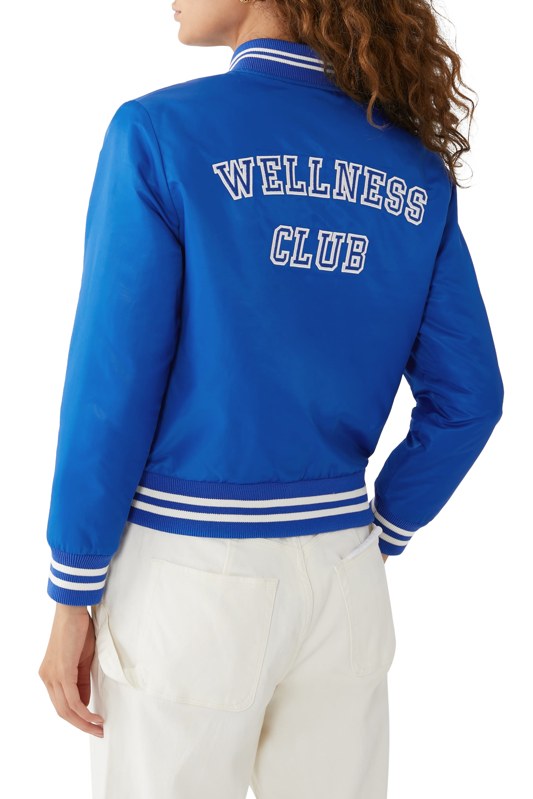 Wellness Club Embroidered Varsity Jacket
