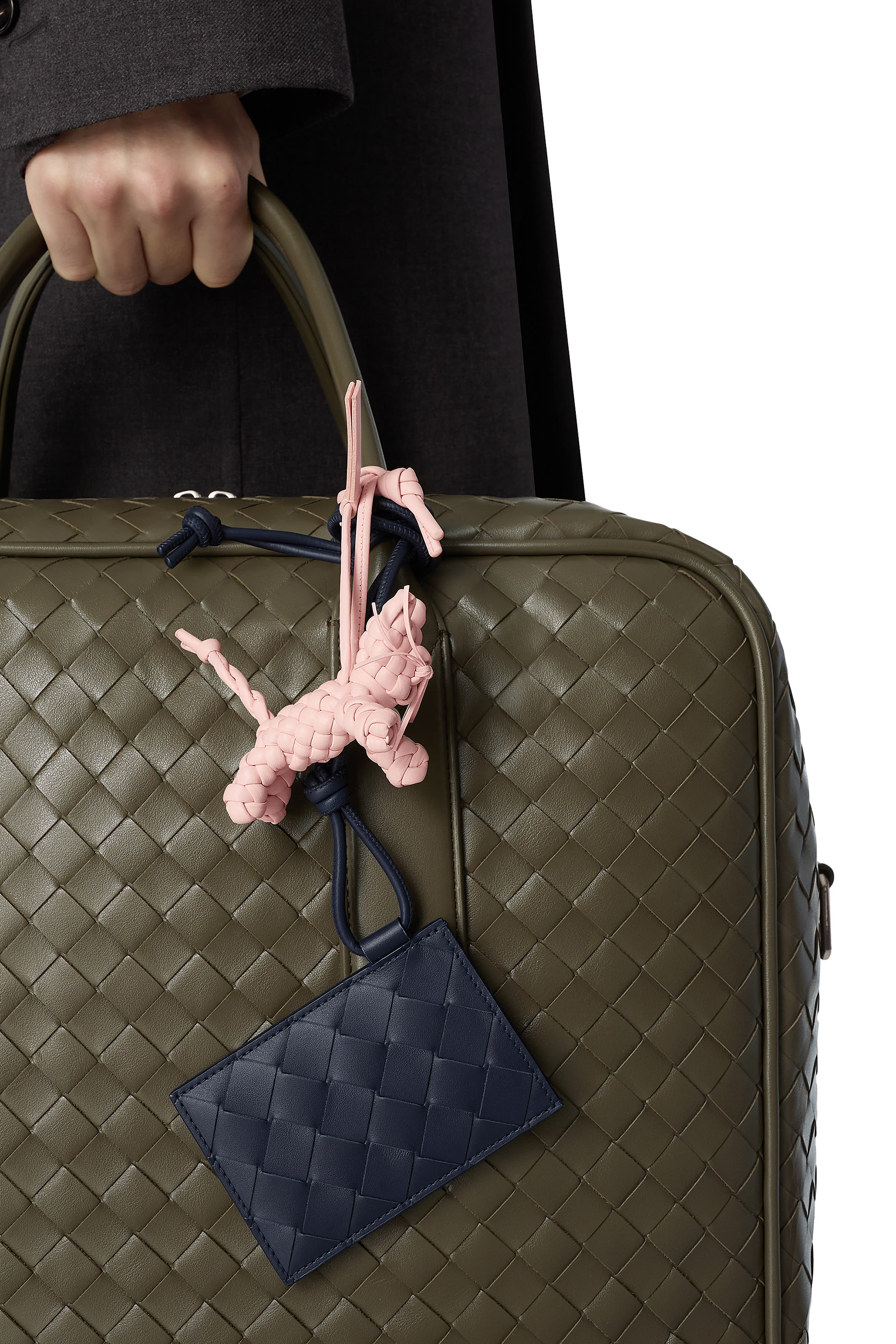 Intrecciato Badge Holder