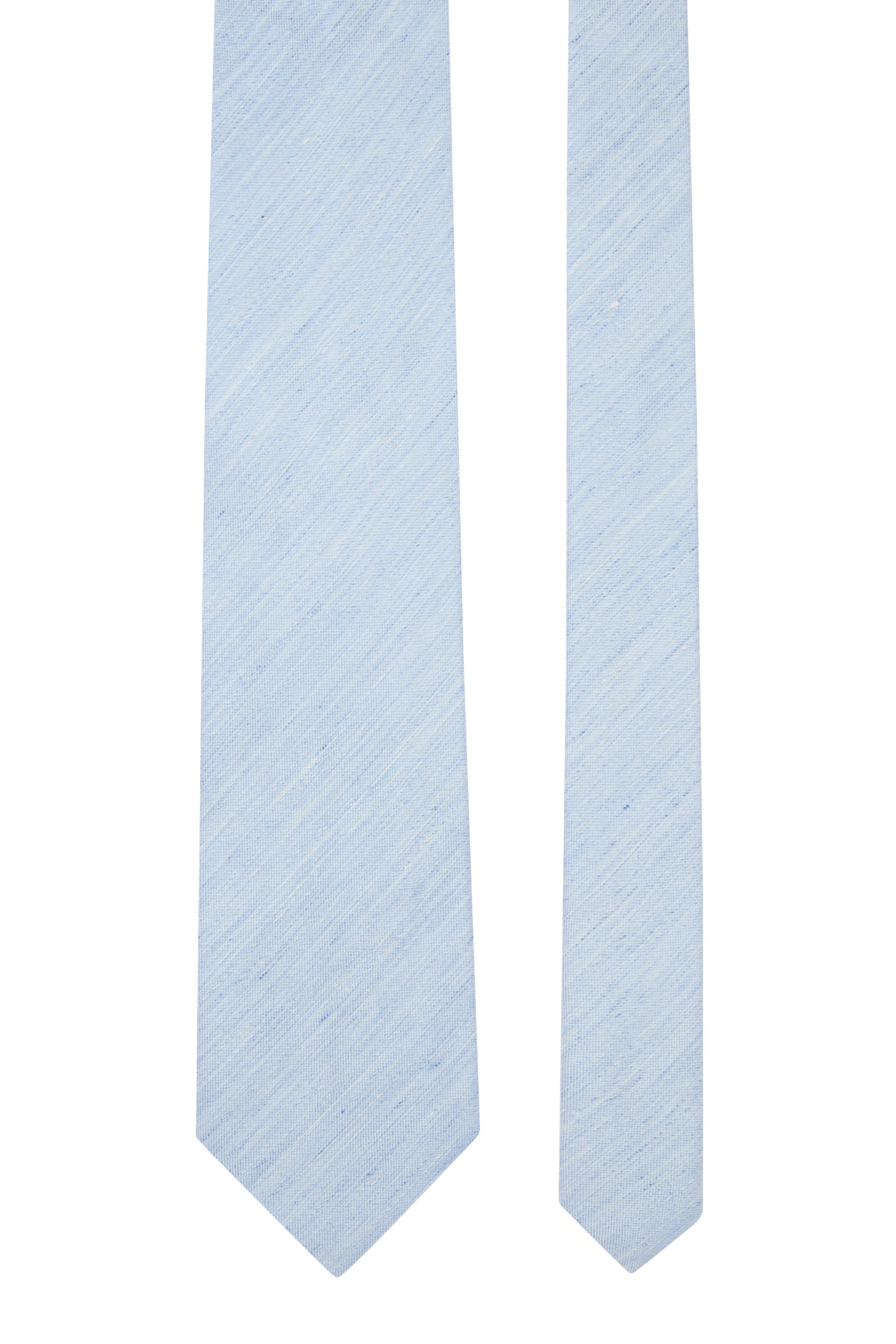 Solid Woven Linen Silk Tie
