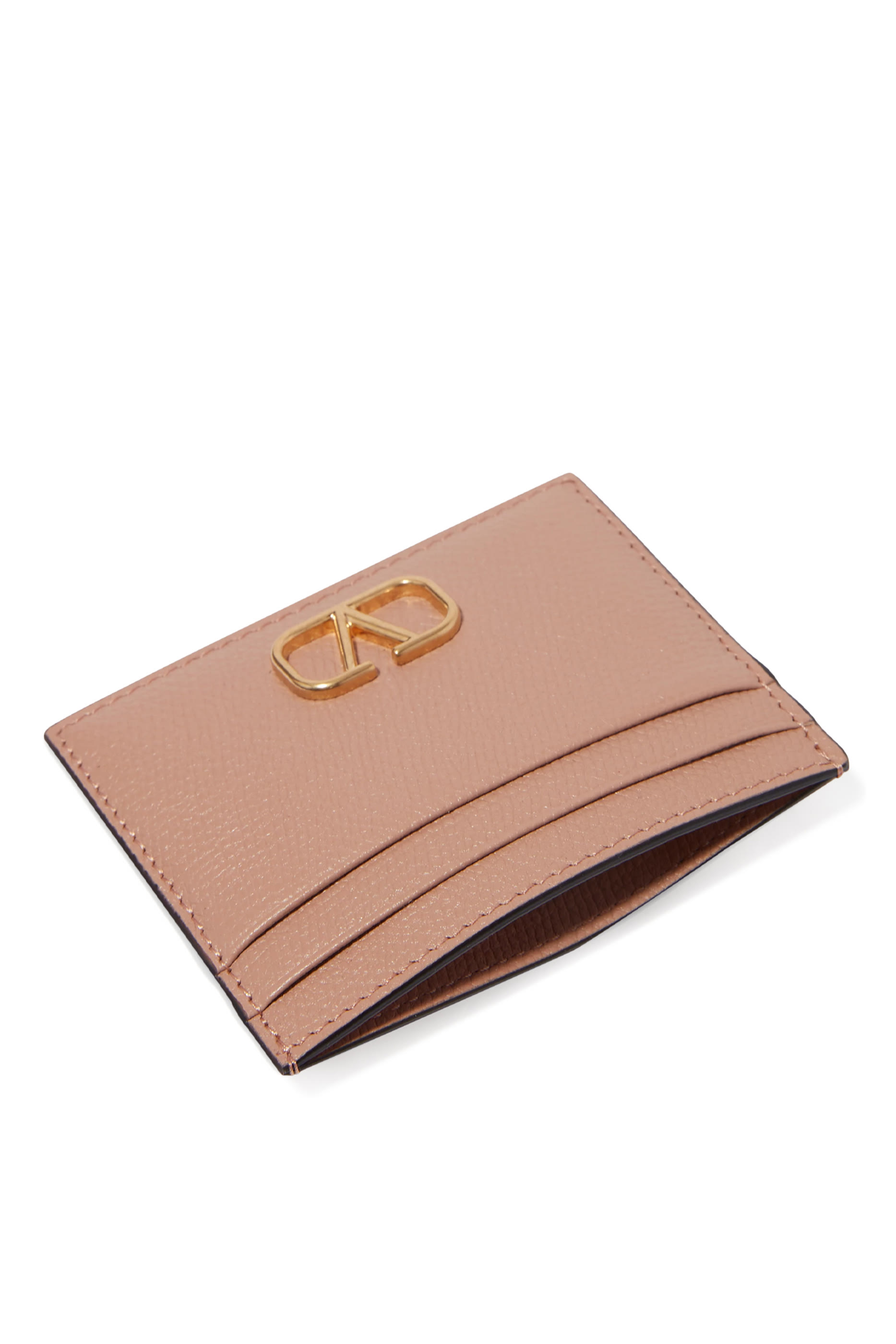 VLogo Signature Grainy Calfskin Cardholder