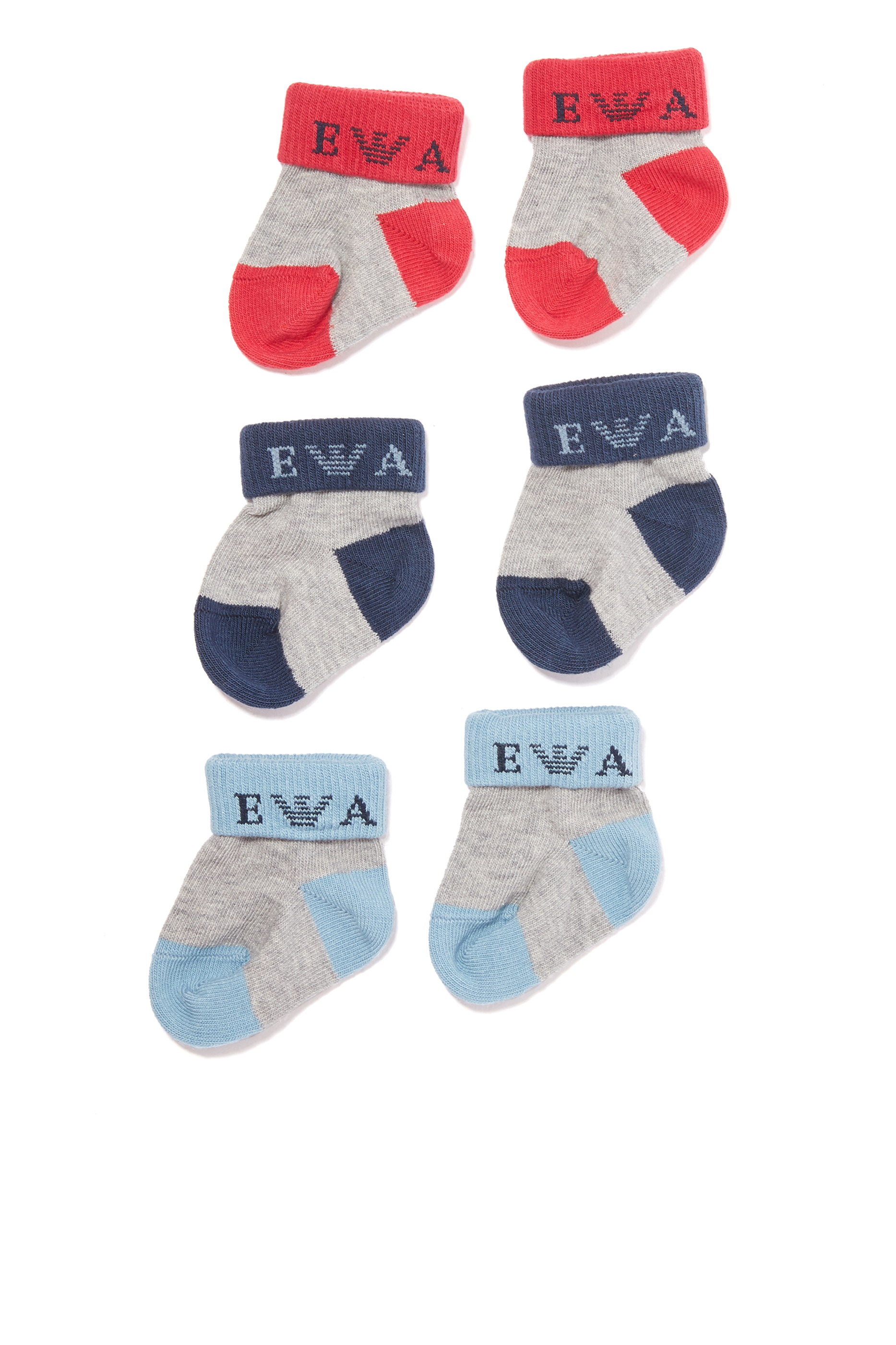 Kids Eagle Logo Socks, Set of Three