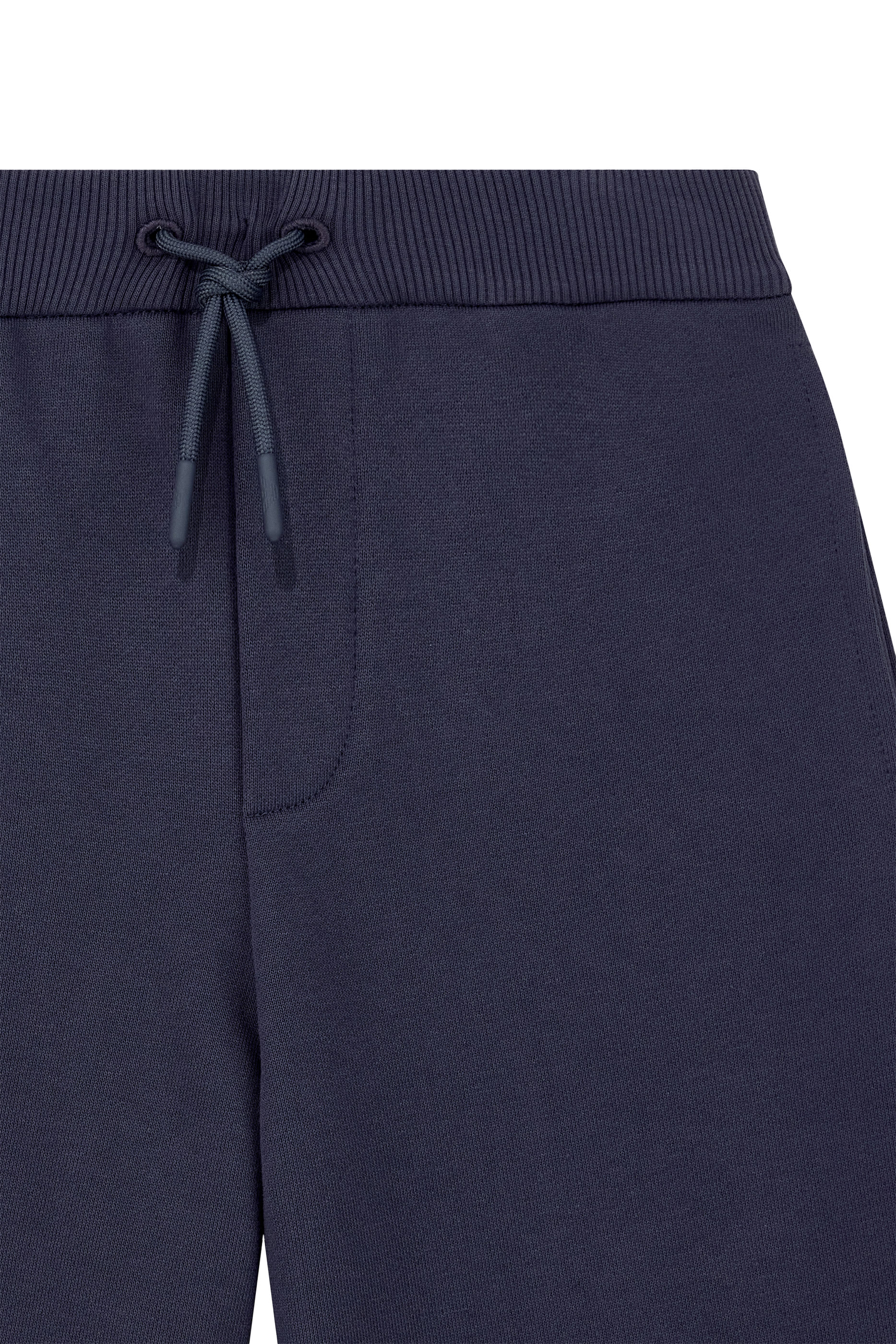 Kids Fleece Cotton Shorts with Ribbed Drawstring Waistband