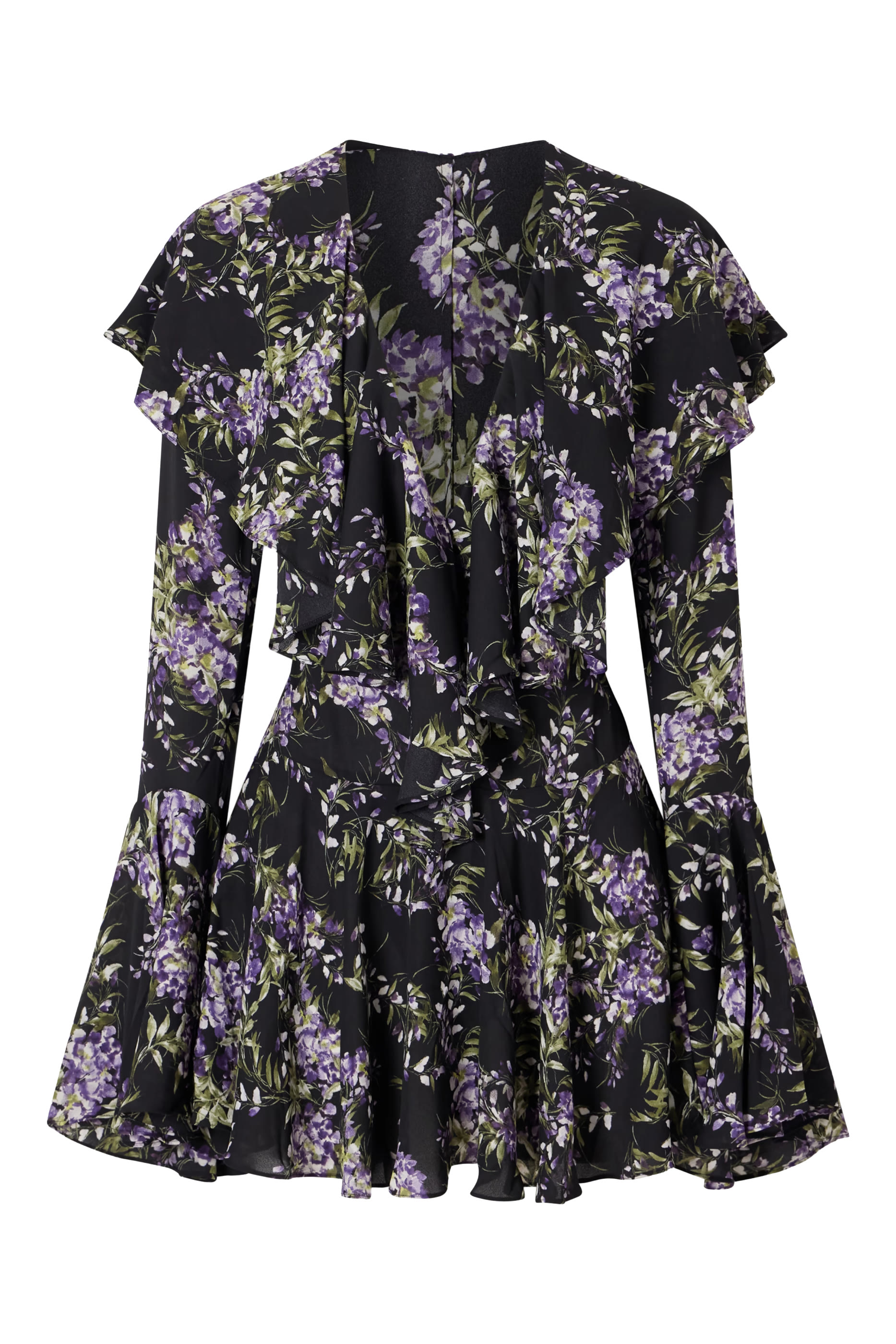 Ruffled Floral-Print Dress
