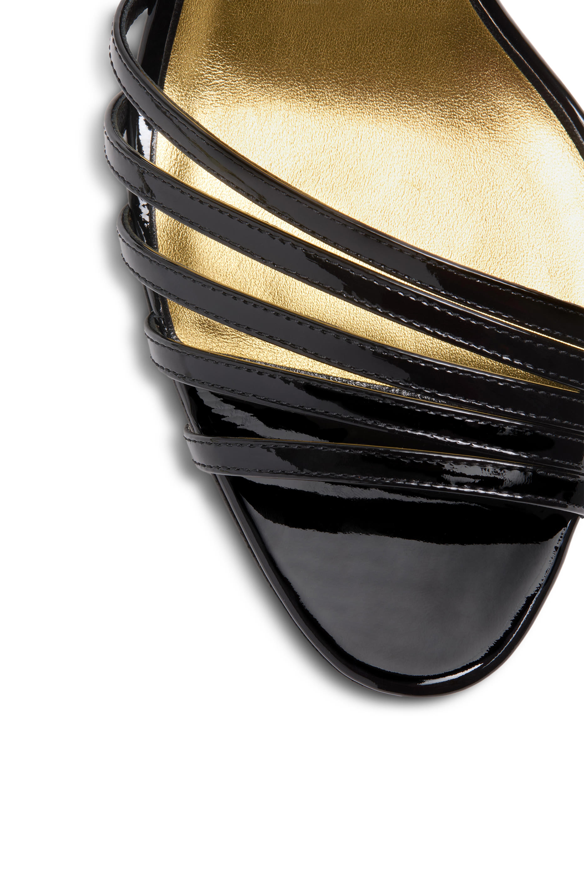 Ladycrush 85 Patent Leather Sandals with Crystals