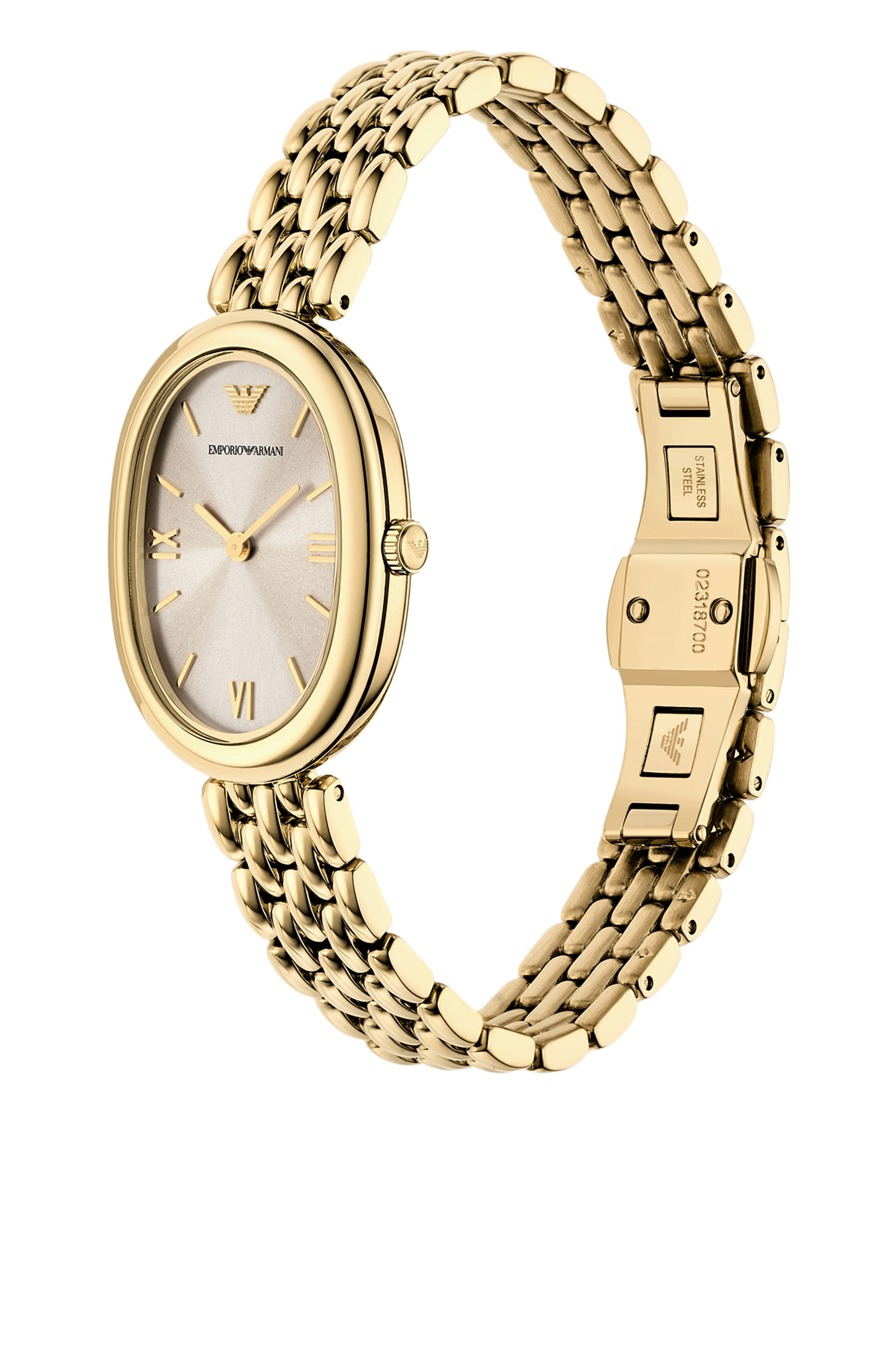 Two-Hand Gold-Tone Stainless Steel Watch 